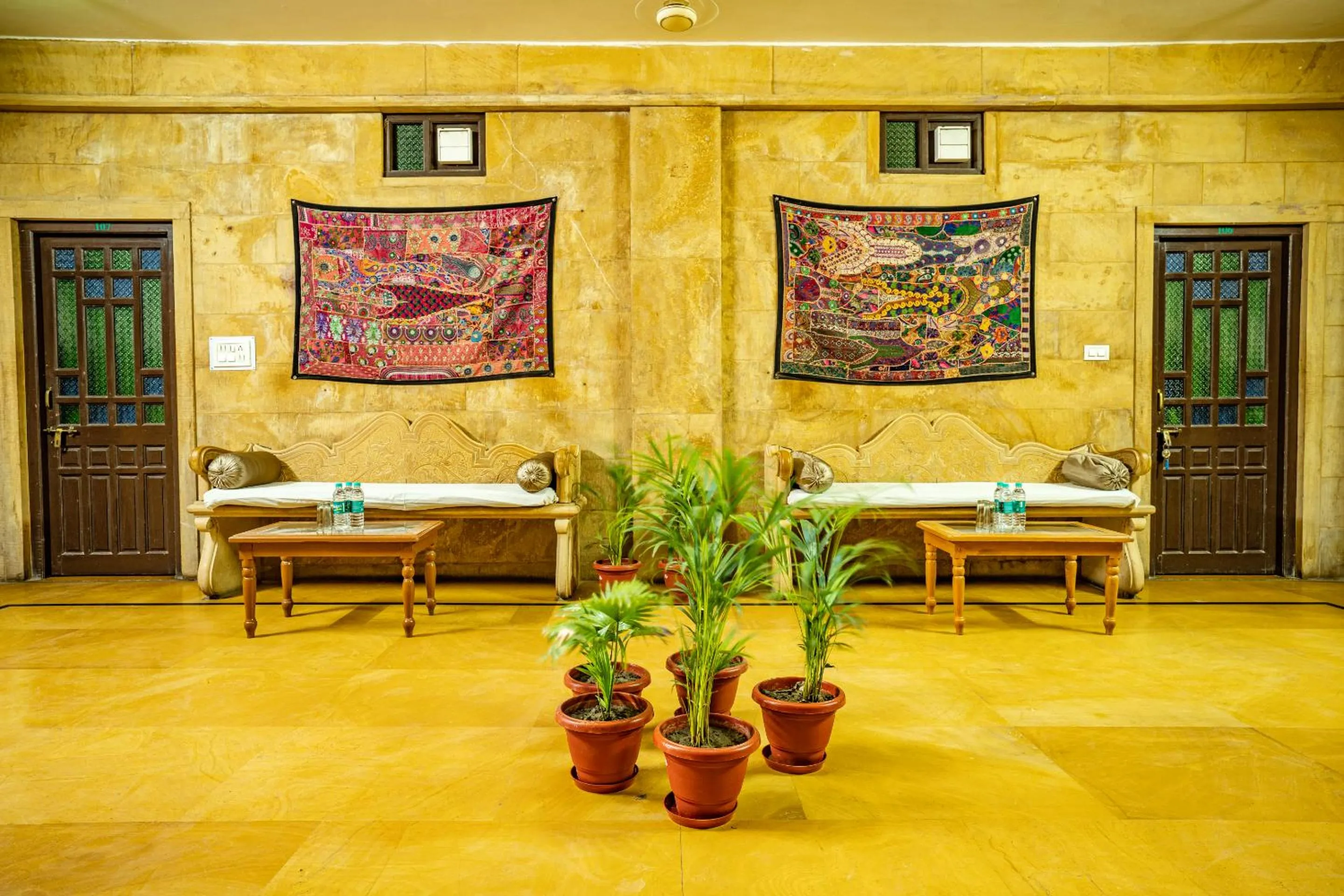 Seating area in Hotel Marina Mahal with Swimming Pool