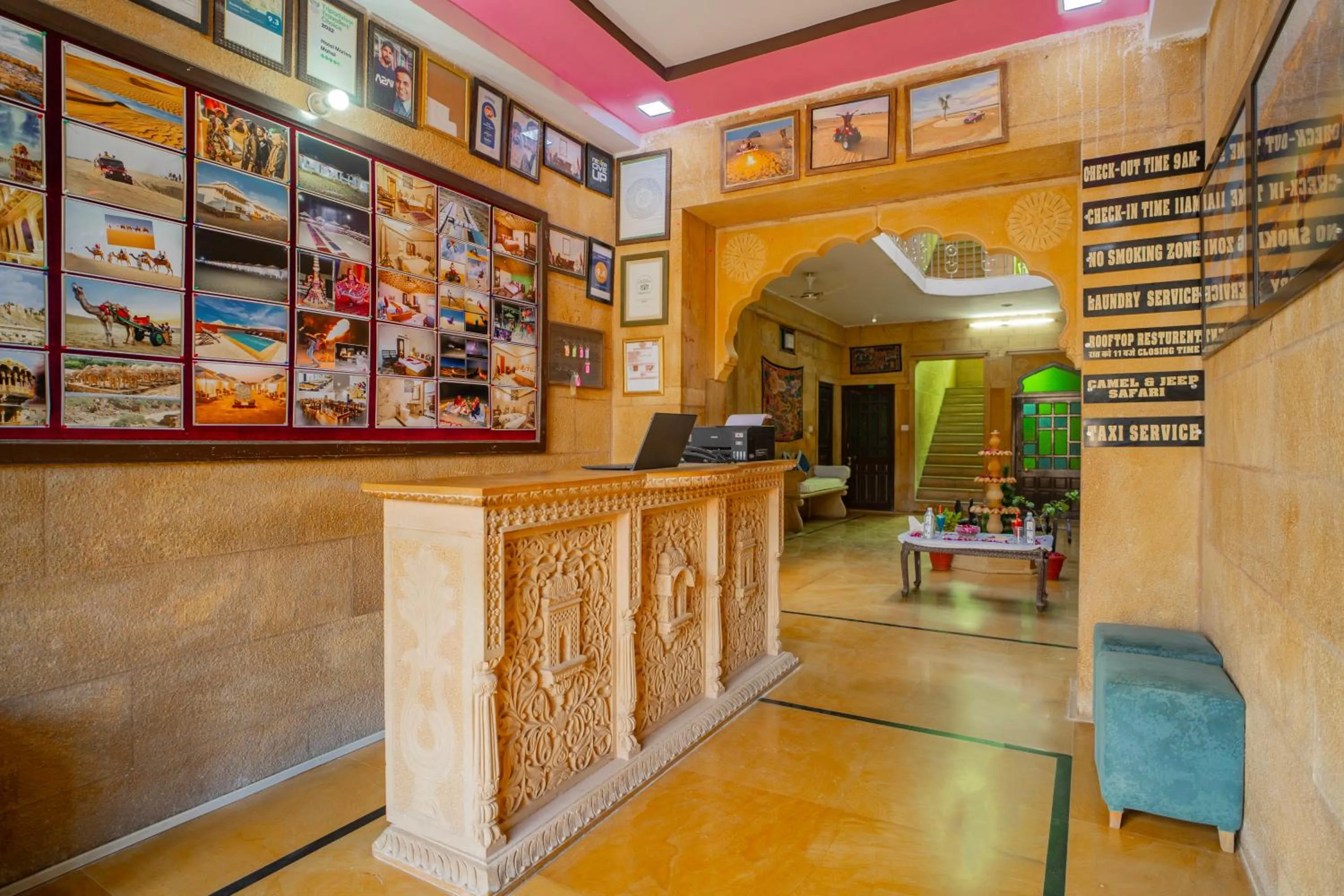 Property building in Hotel Marina Mahal with Swimming Pool