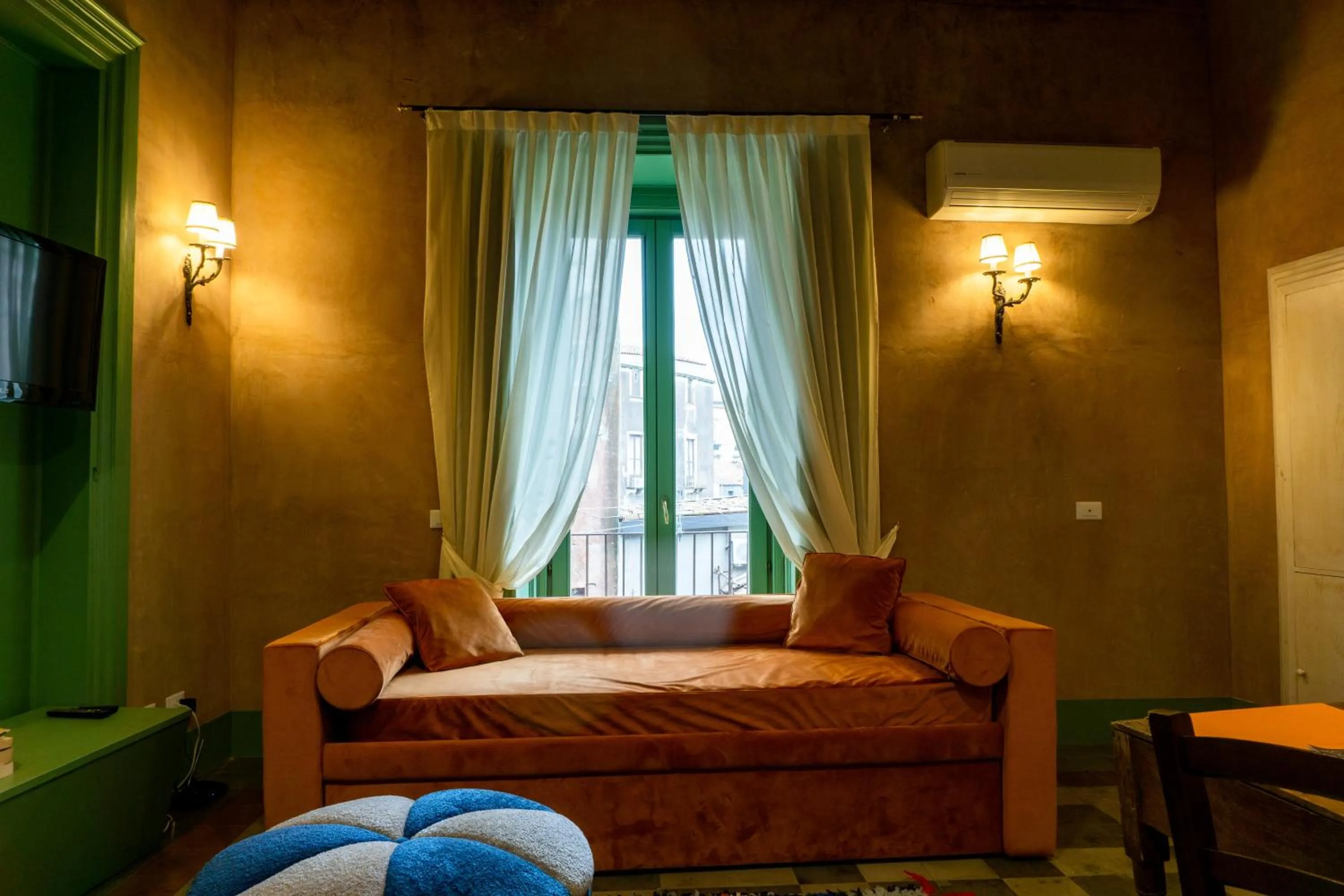 Living room, Bed in Casa D'aria