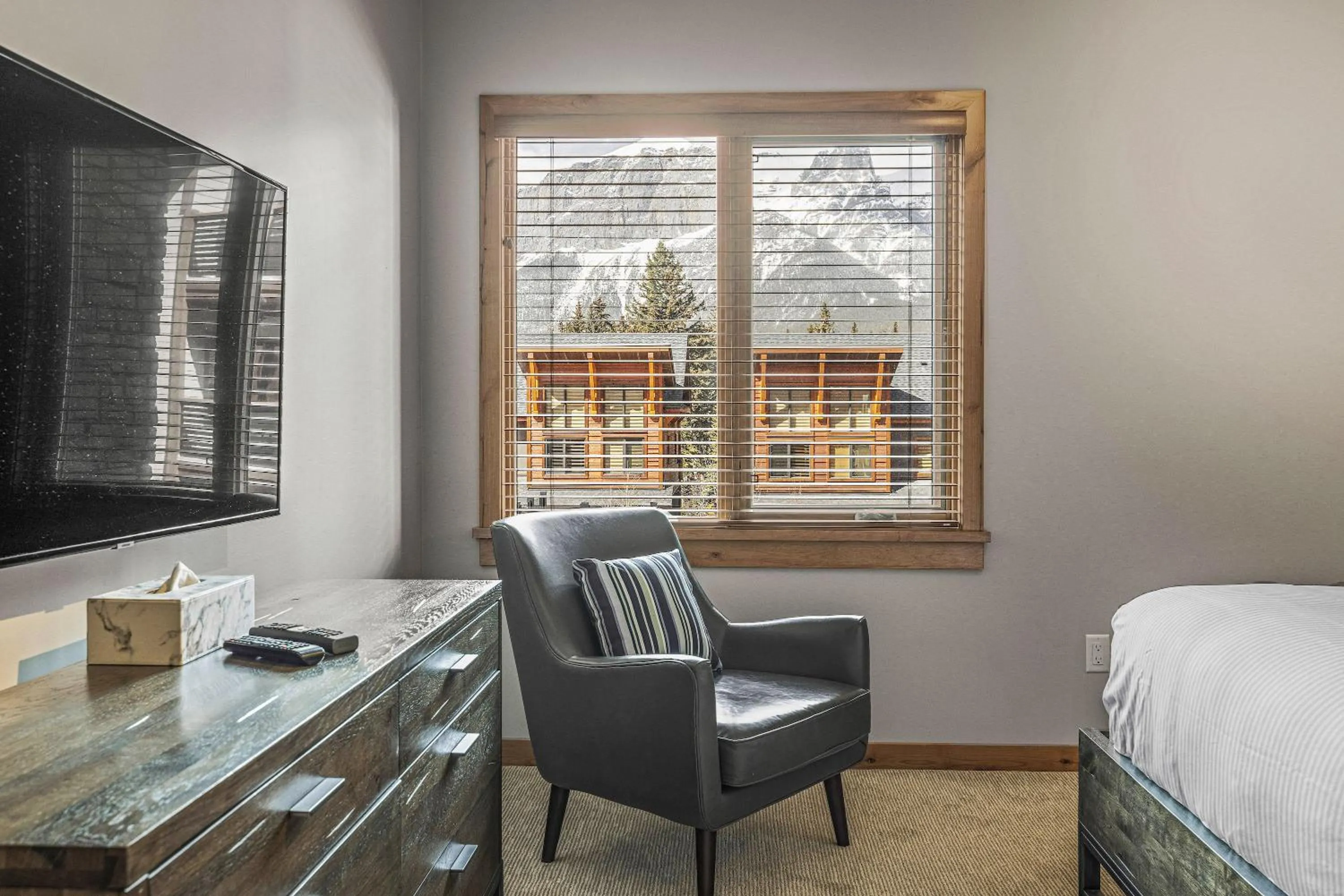 Bed in Spring Creek Condo by Canadian Rockies Vacation Rentals