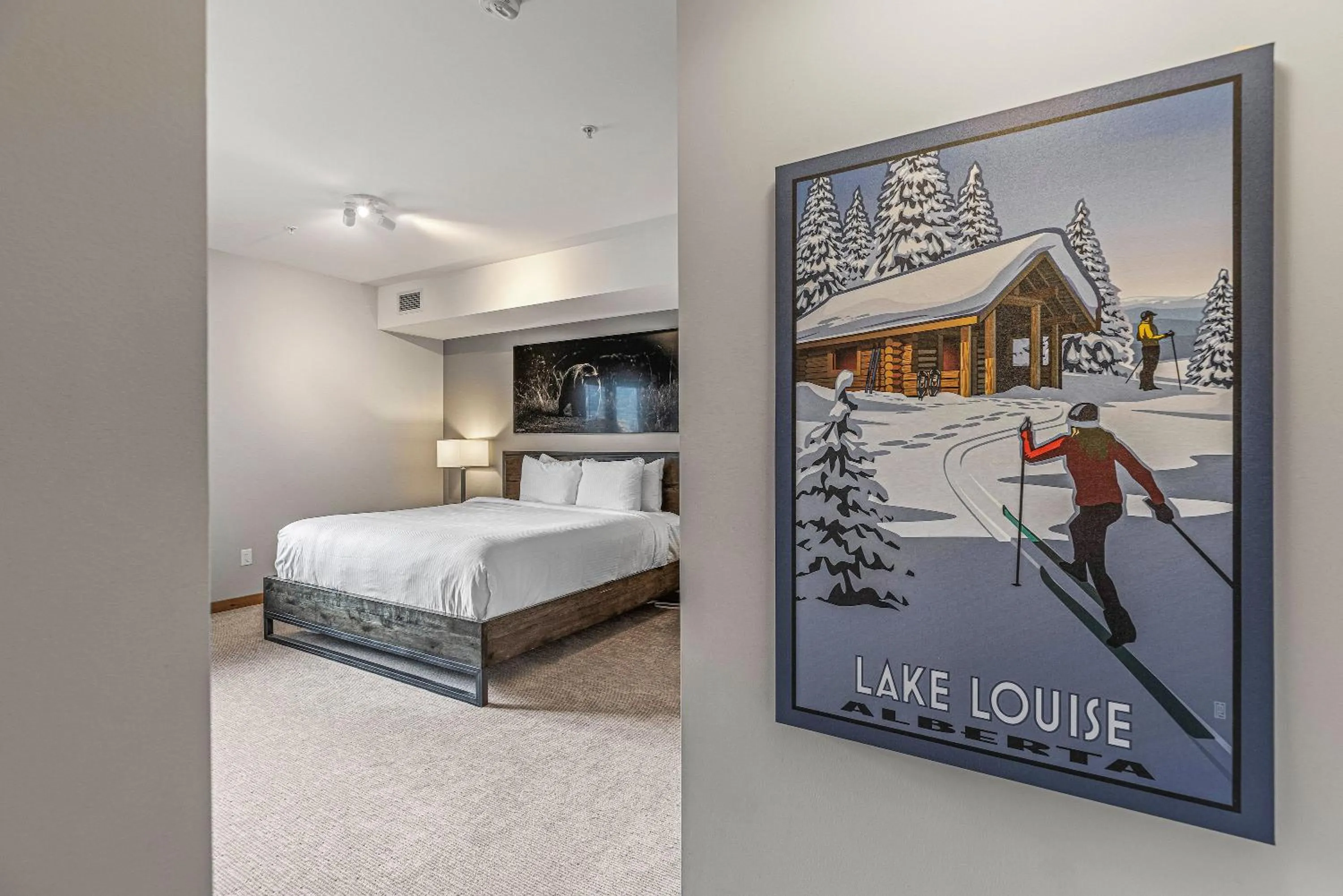 Bed in Spring Creek Condo by Canadian Rockies Vacation Rentals