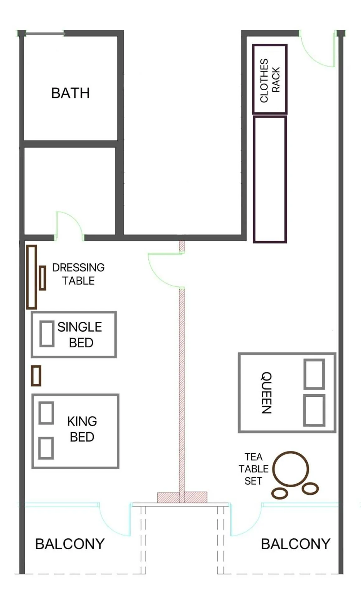 Floor plan in Waterfront Boutique Hotel