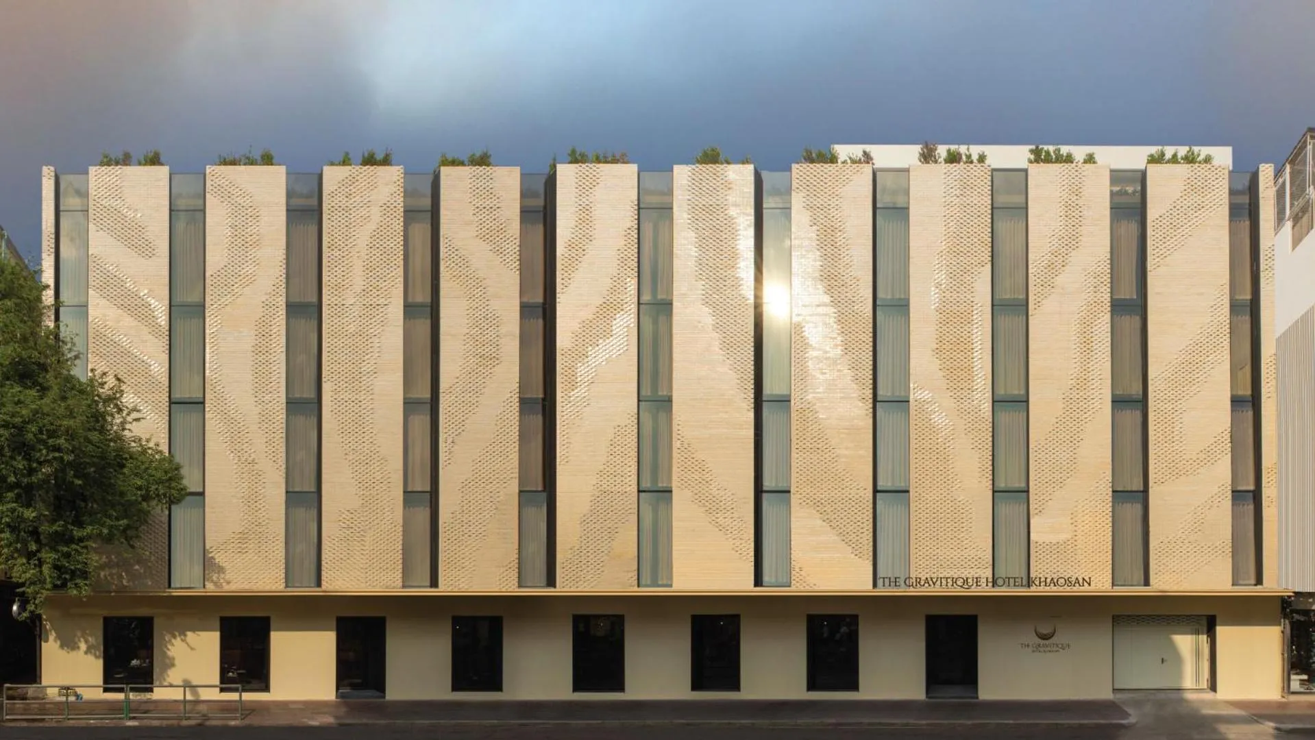 Property building in The Gravitique Hotel Khaosan