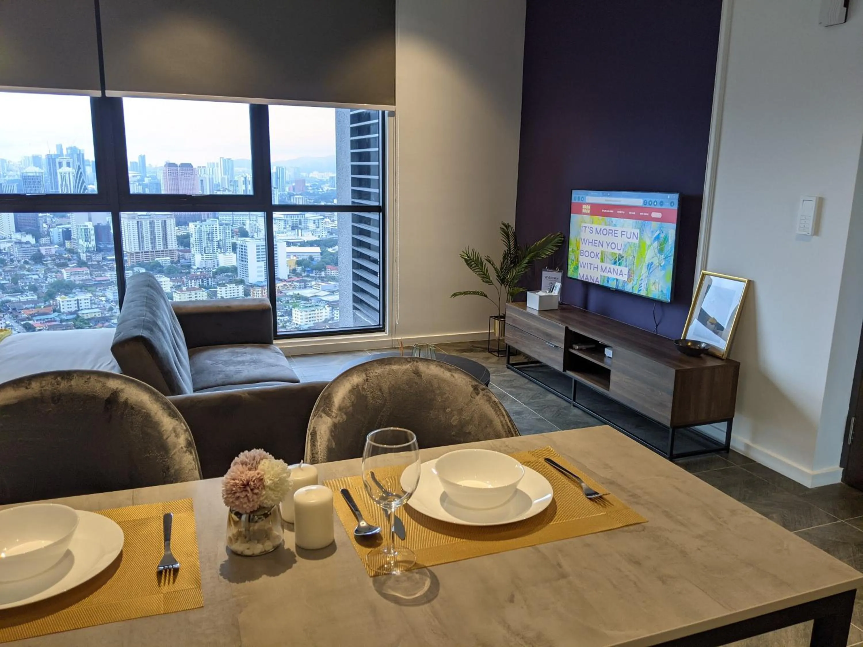 TV and multimedia in Scarletz Suites KLCC by Mana-Mana