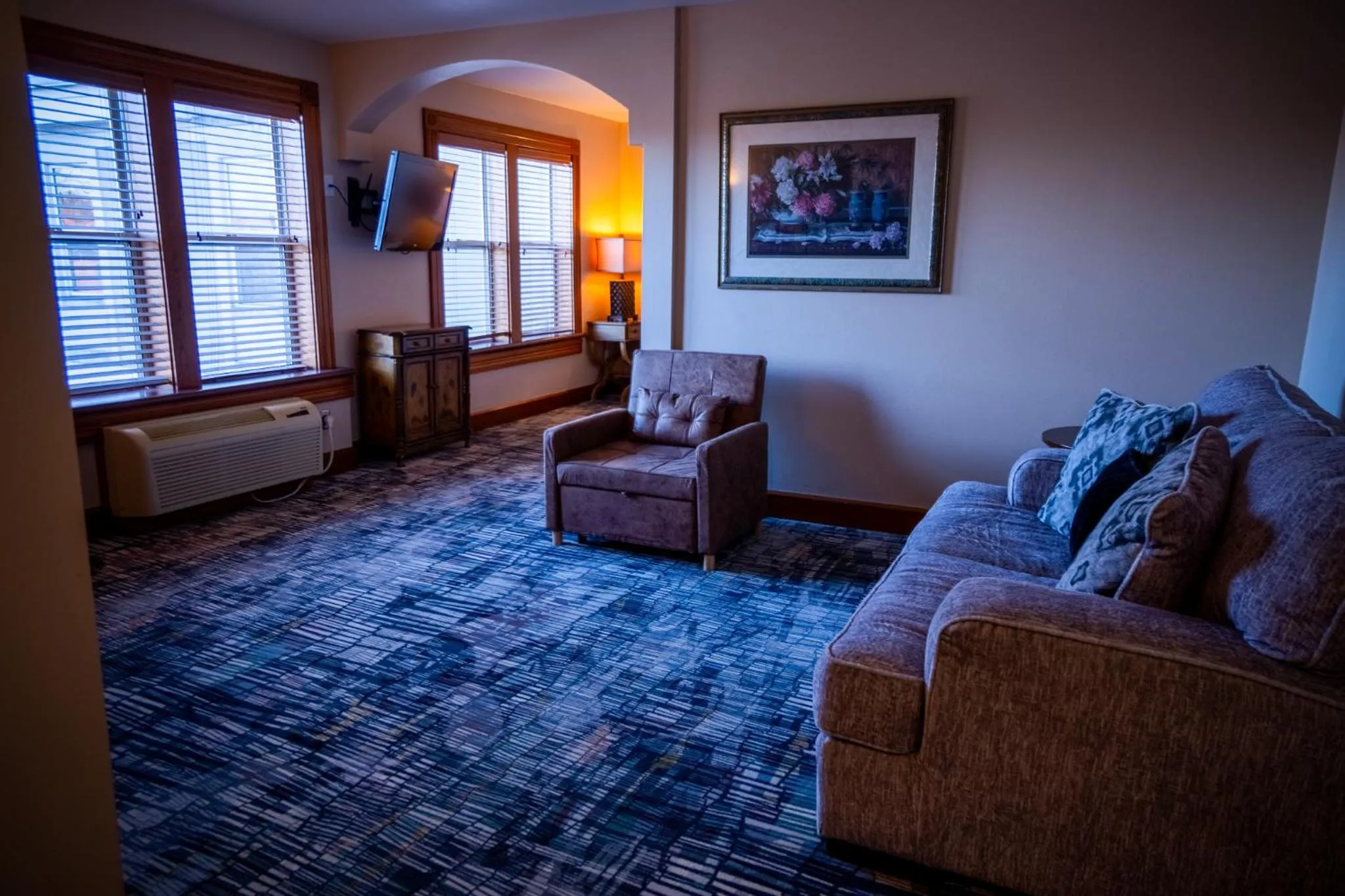 Seating area in Nuk's Executive Suites