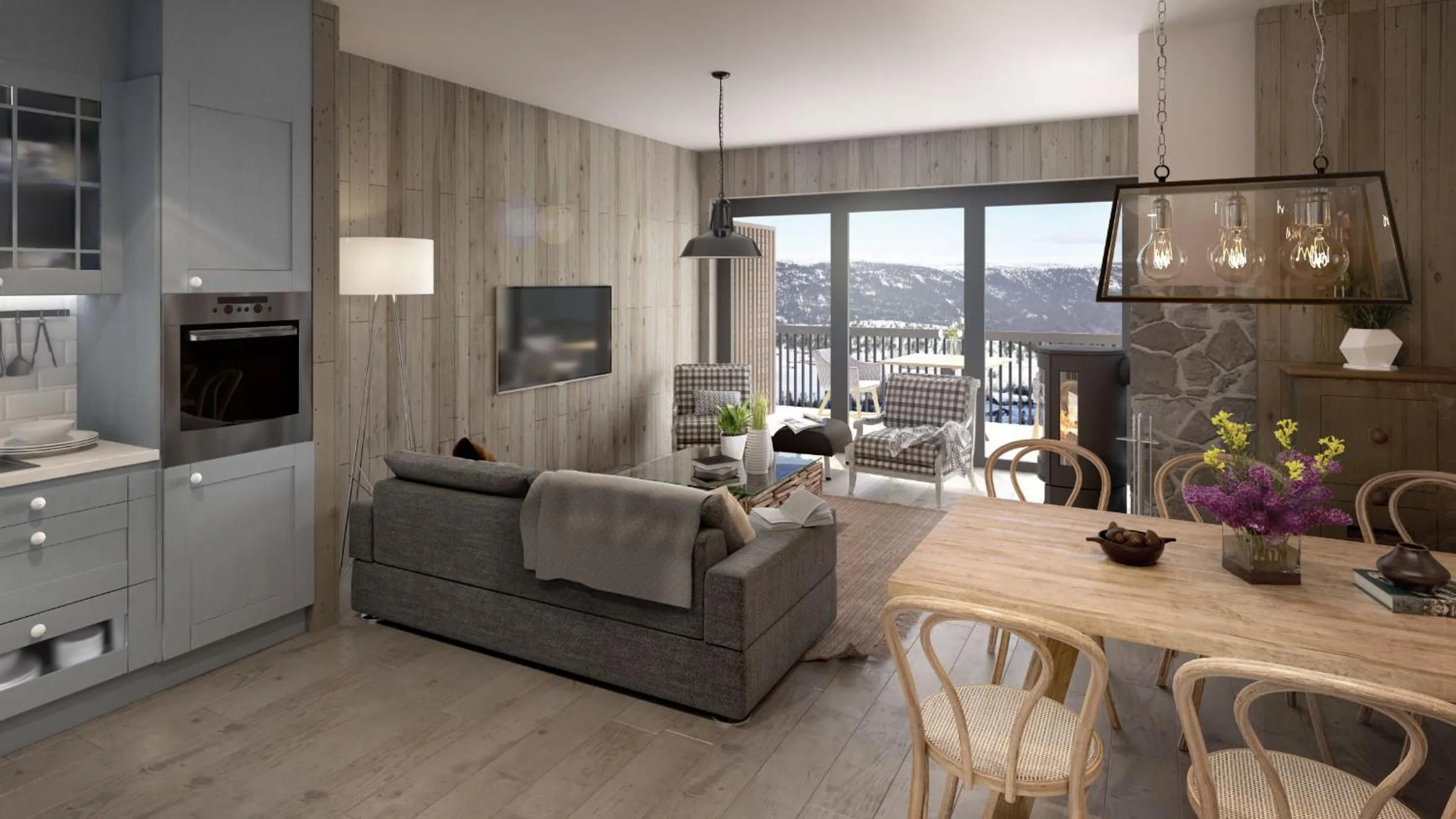 Kitchen or kitchenette in Gausta Residence