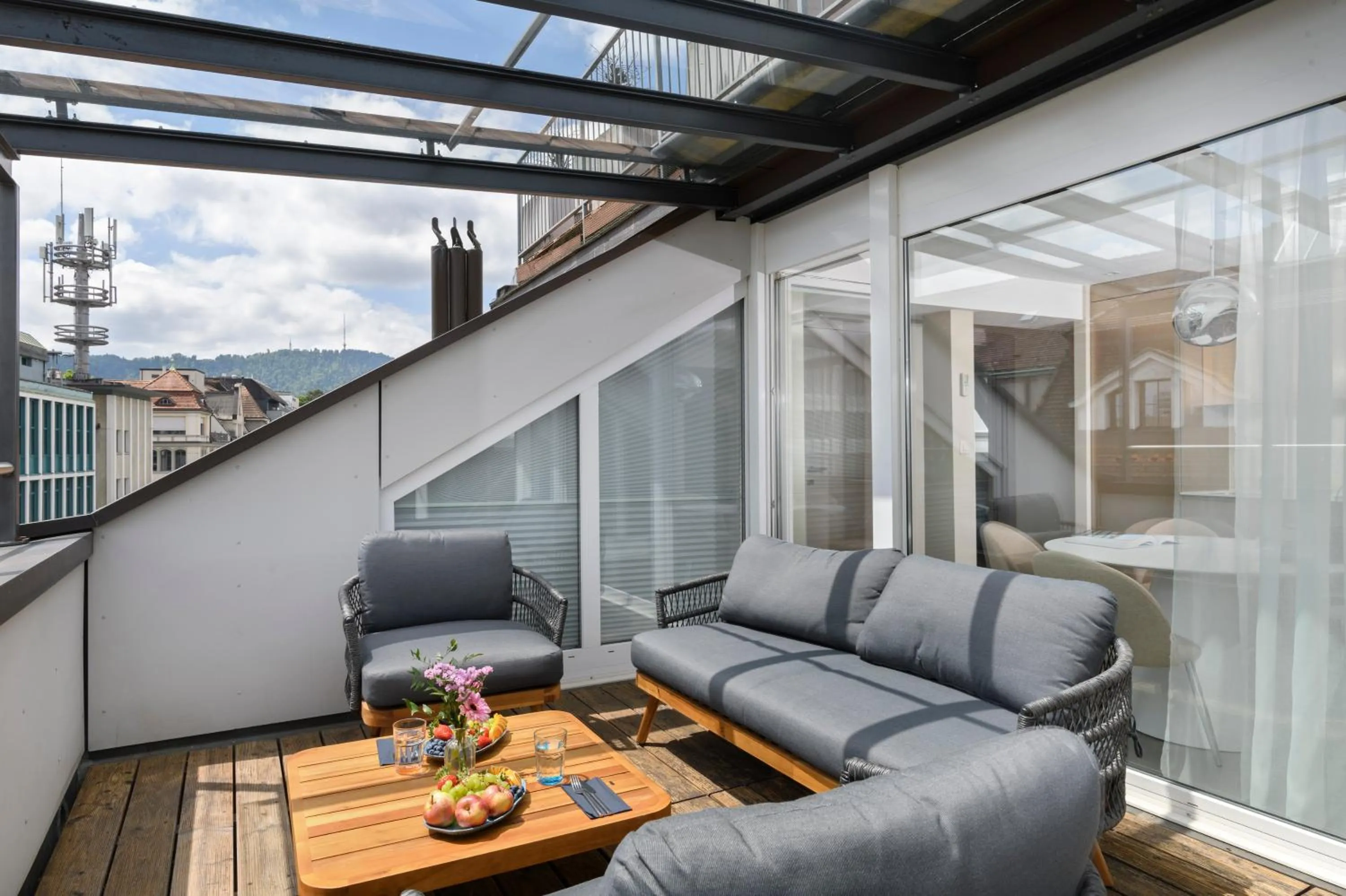 Balcony/Terrace in VISIONAPARTMENTS Brandschenkestrasse