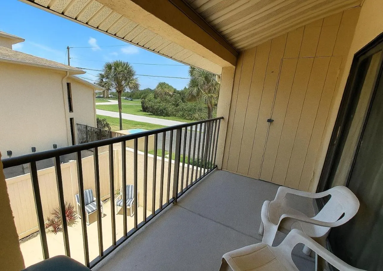 Patio in Welcome to Oasis #21 Your Coastal Retreat in Daytona Beach Shores-Walk To The Beach