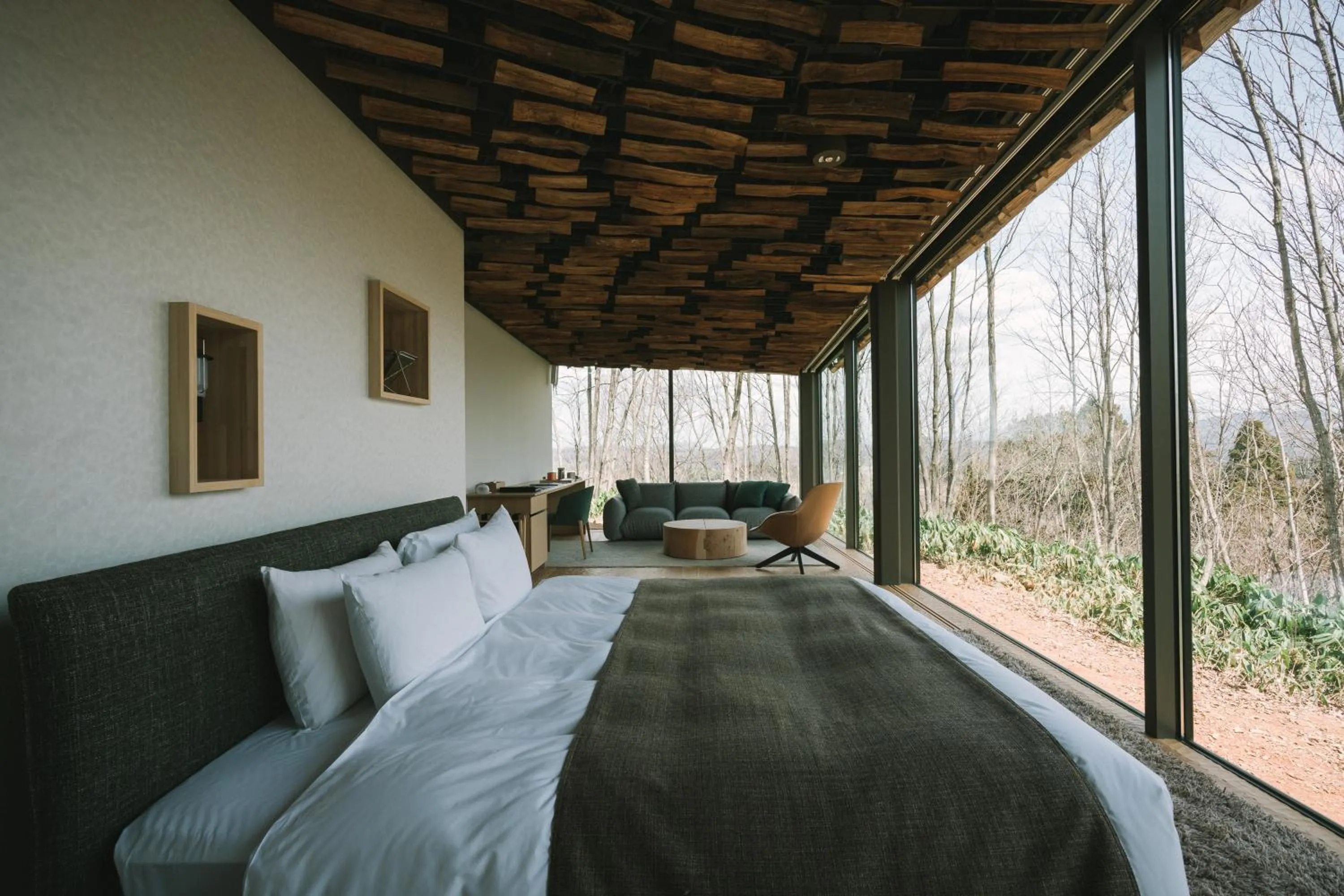 Bed in SNOW PEAK FIELD SUITE SPA HEADQUARTERS