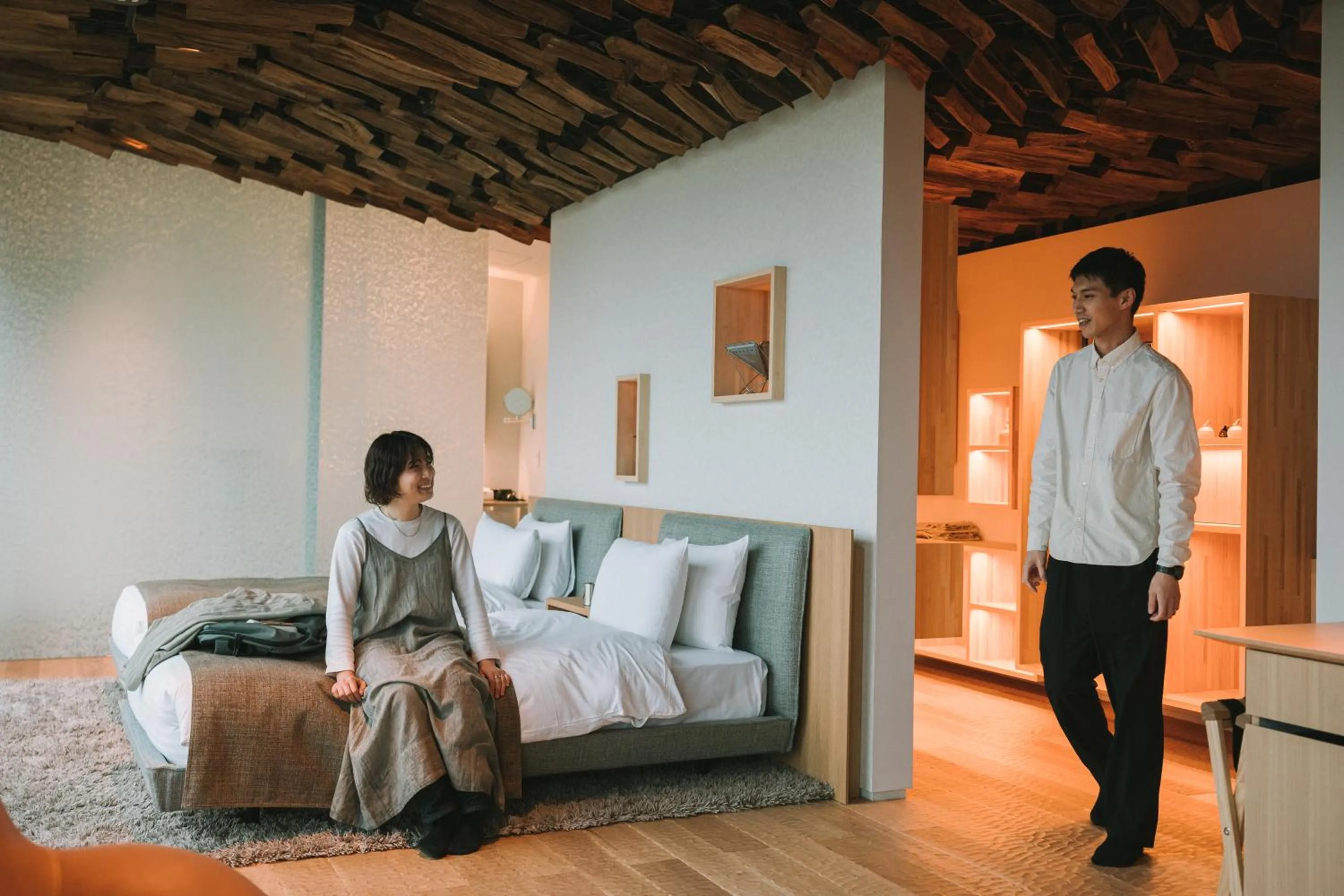 Bed in SNOW PEAK FIELD SUITE SPA HEADQUARTERS