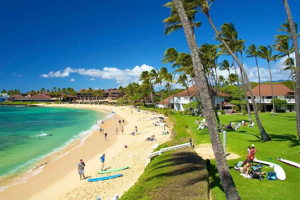 Beach in Partial Oceanview 1BR at Kiahuna Plantation Unit 311