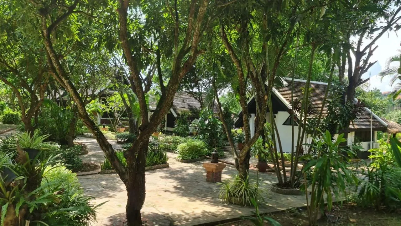 Garden view in Namkhan View Luangprabang Resort