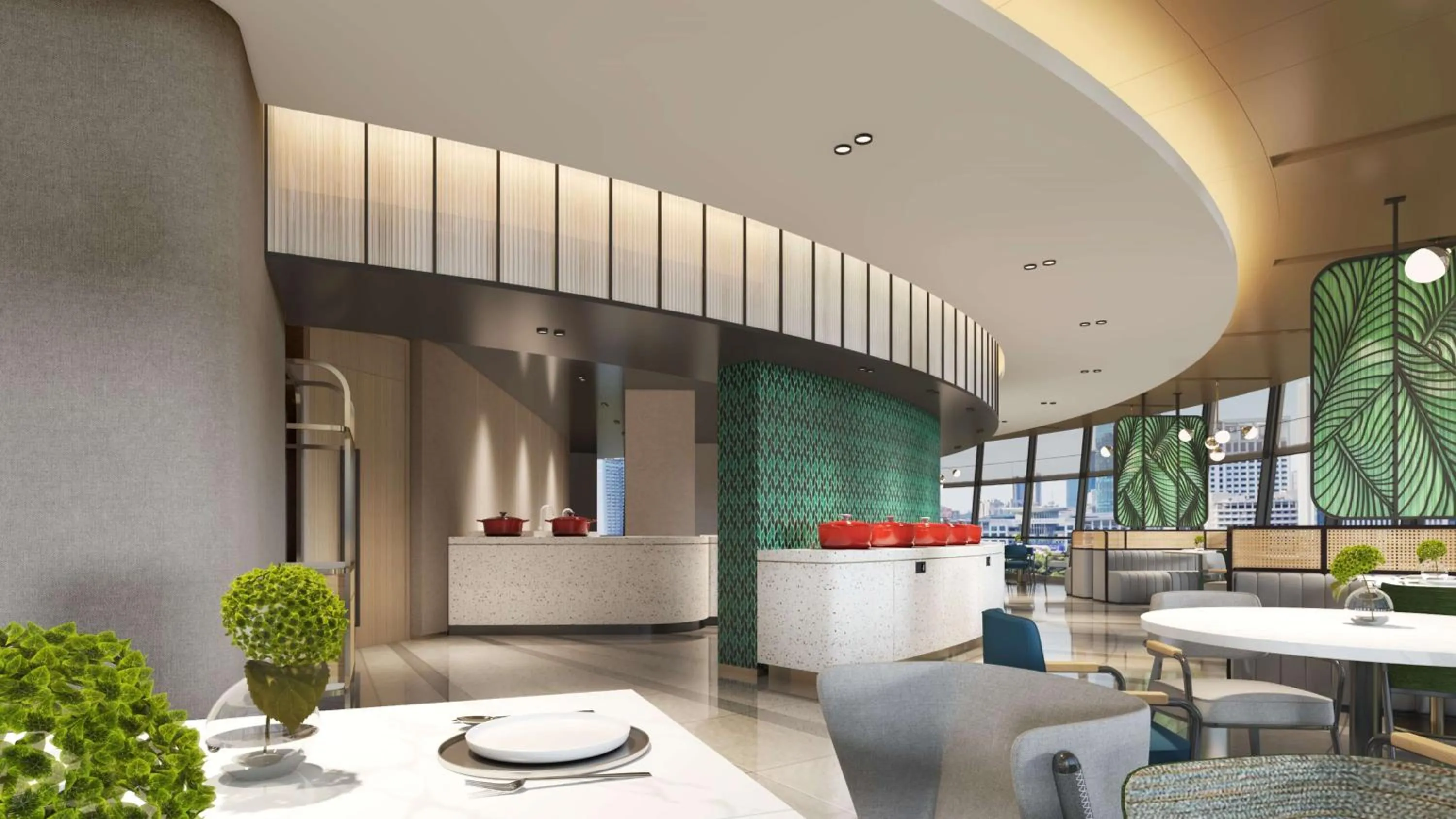 Dining area in Hilton Garden Inn Anshan Haicheng