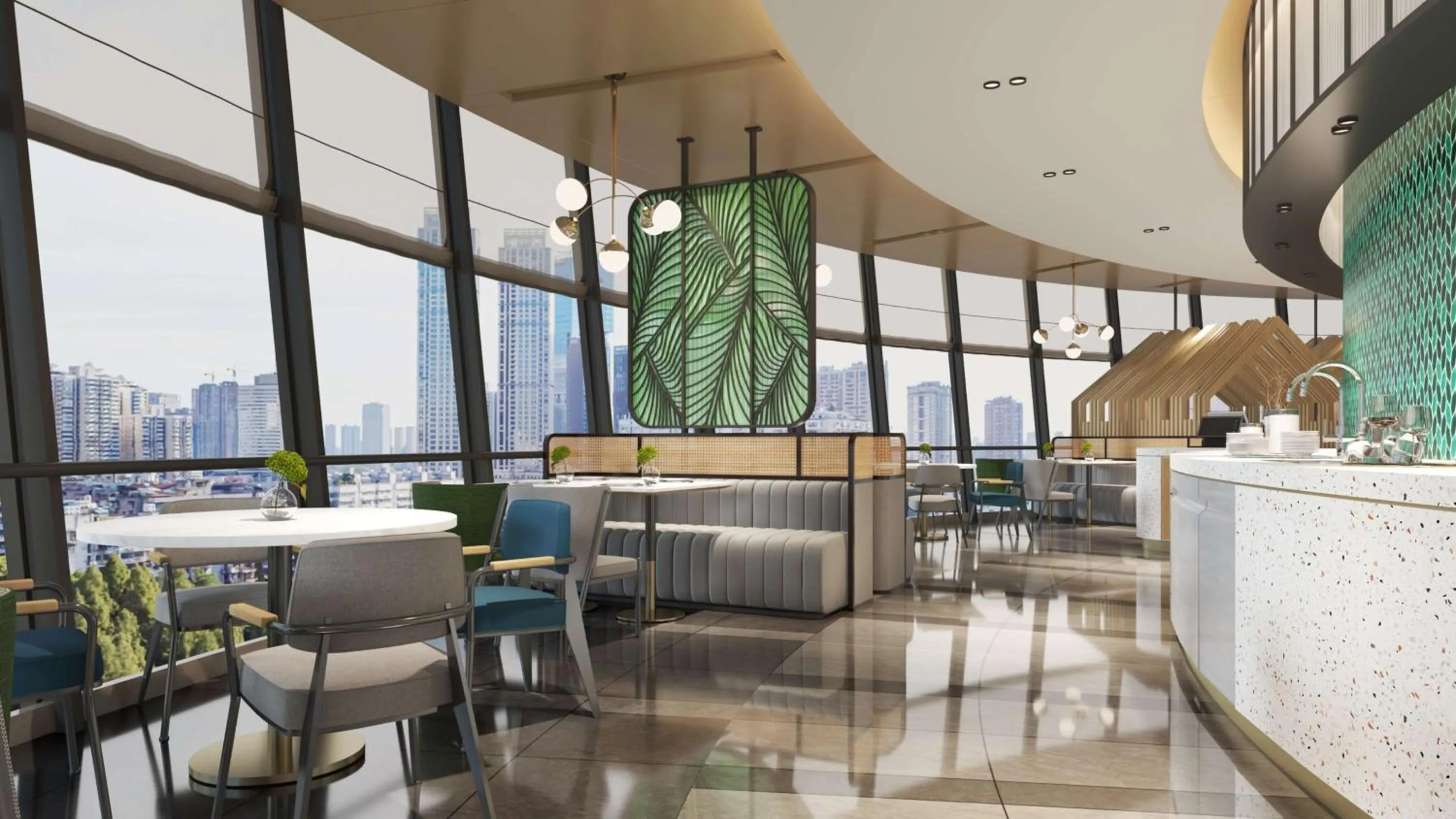 Dining area in Hilton Garden Inn Anshan Haicheng