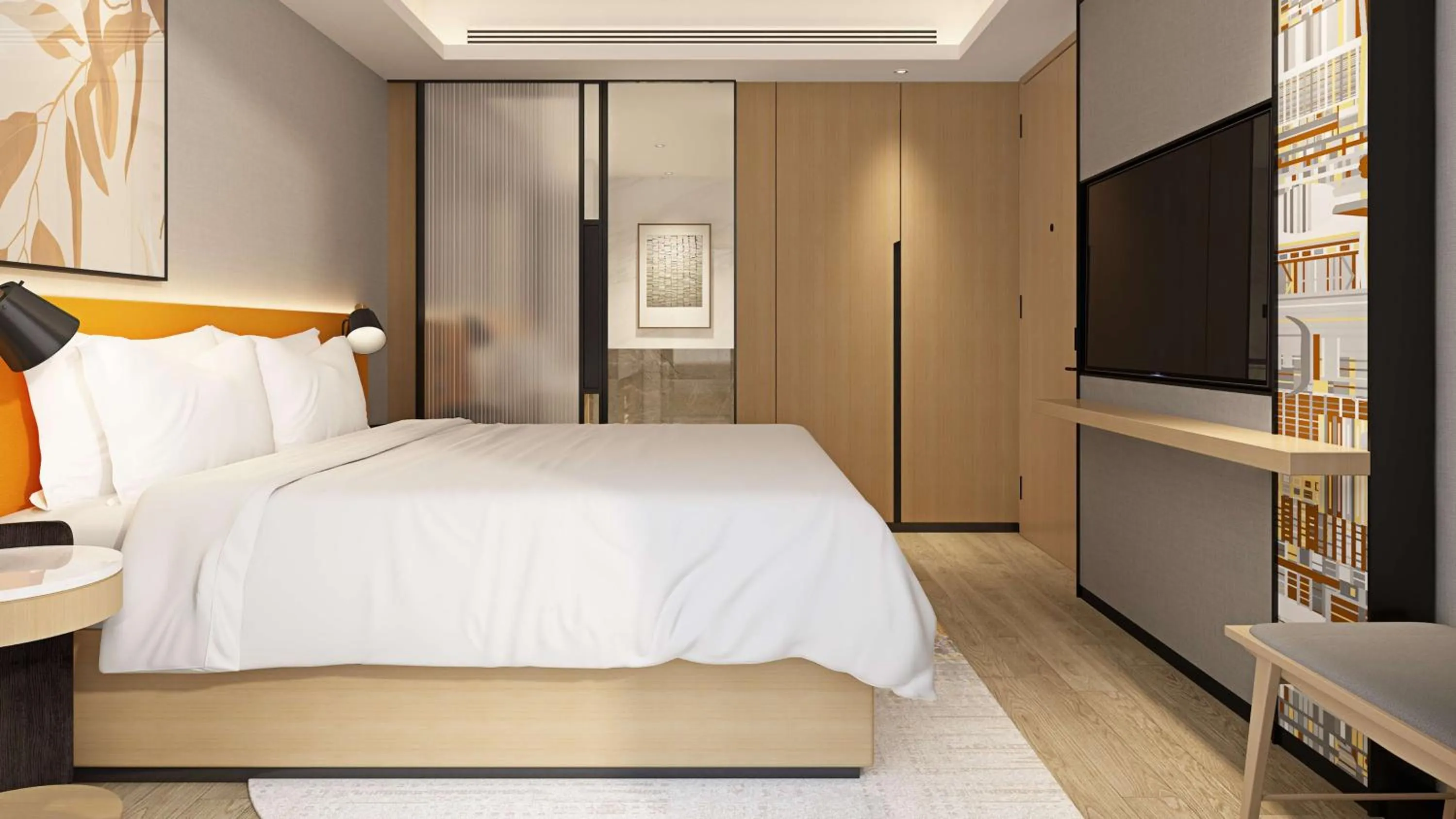 Bedroom, Bed in Hilton Garden Inn Anshan Haicheng