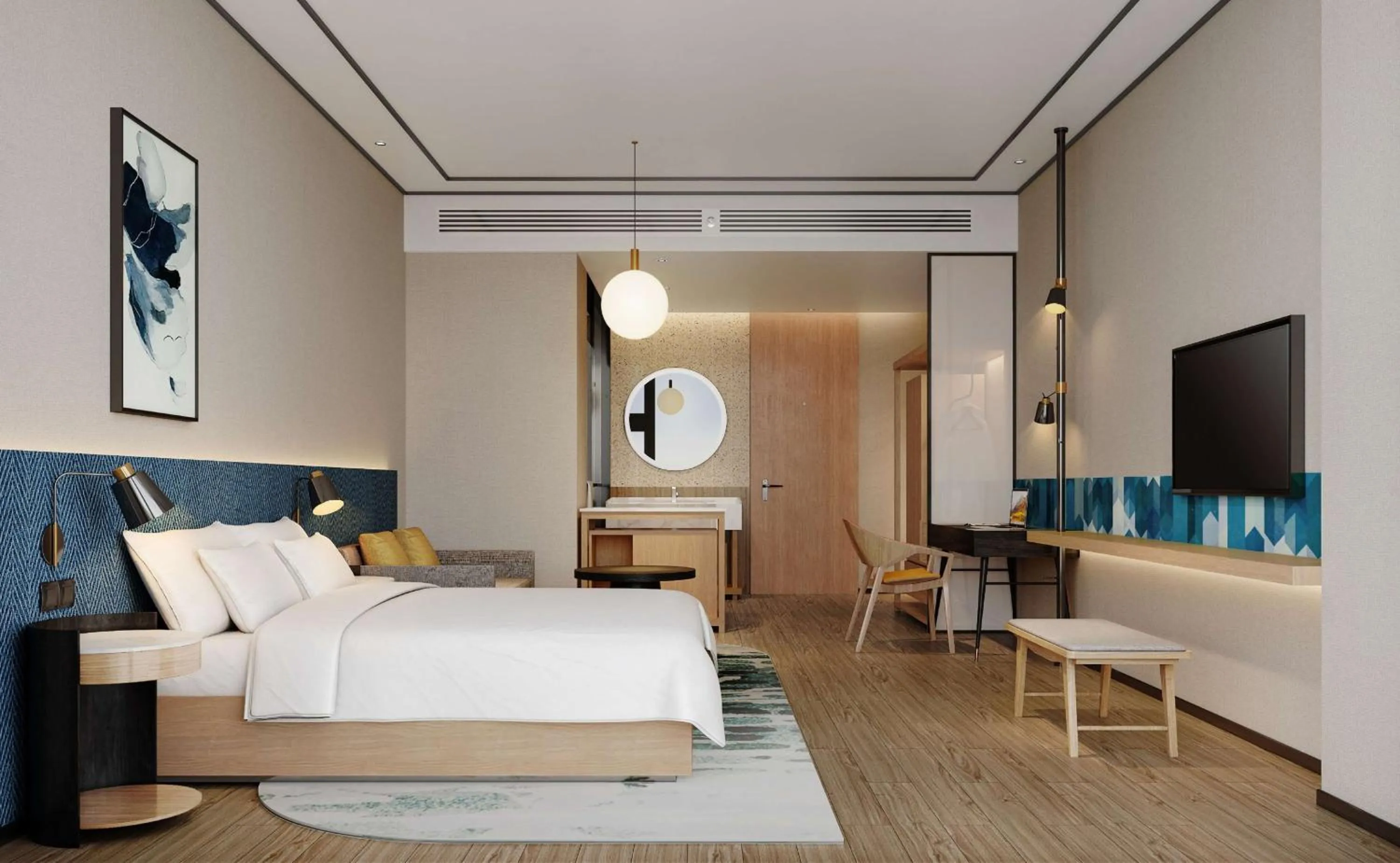 Bed in Hilton Garden Inn Chenzhou Beihu