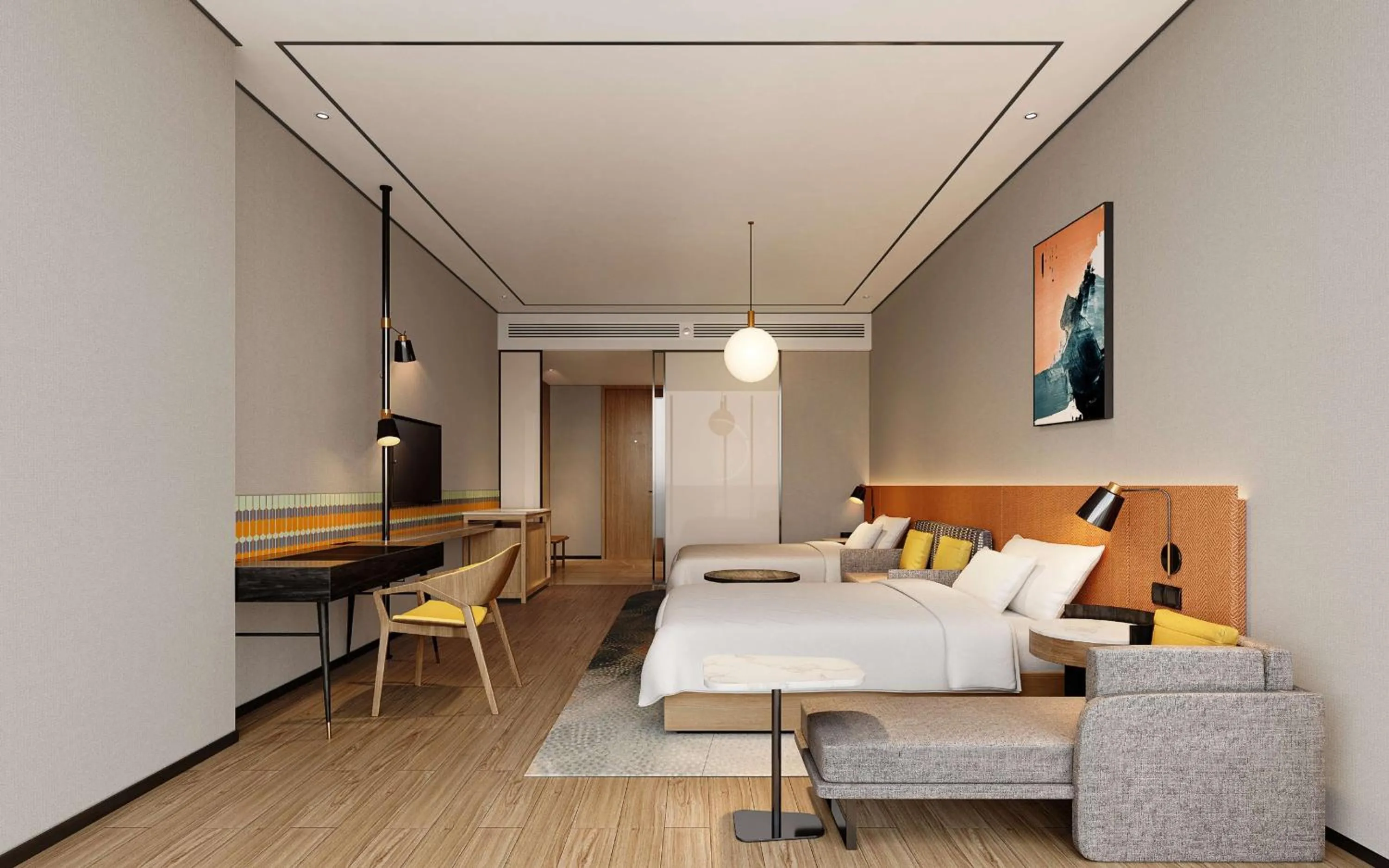 Bed in Hilton Garden Inn Chenzhou Beihu