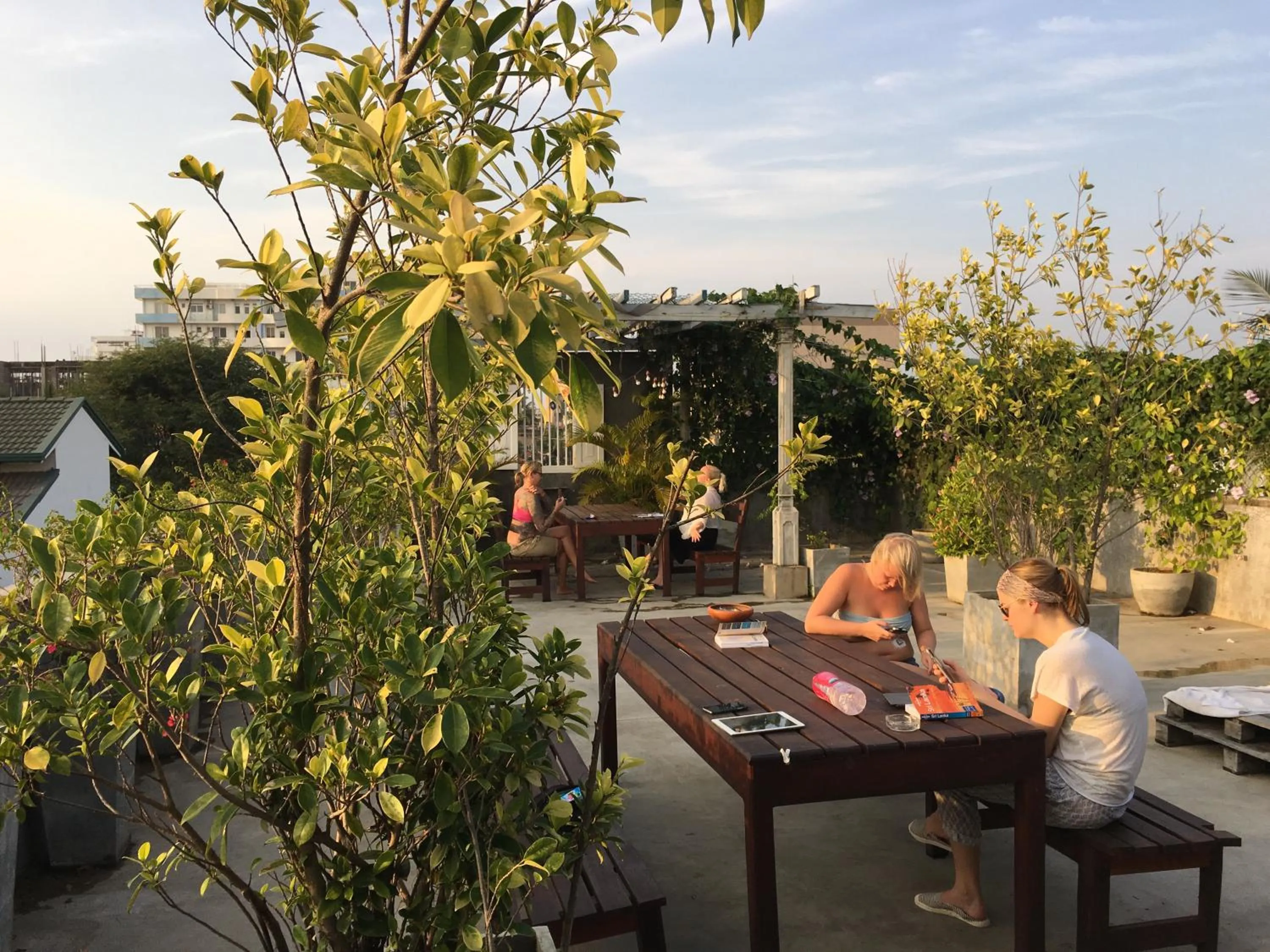 Patio in Colombo Beach Hostel