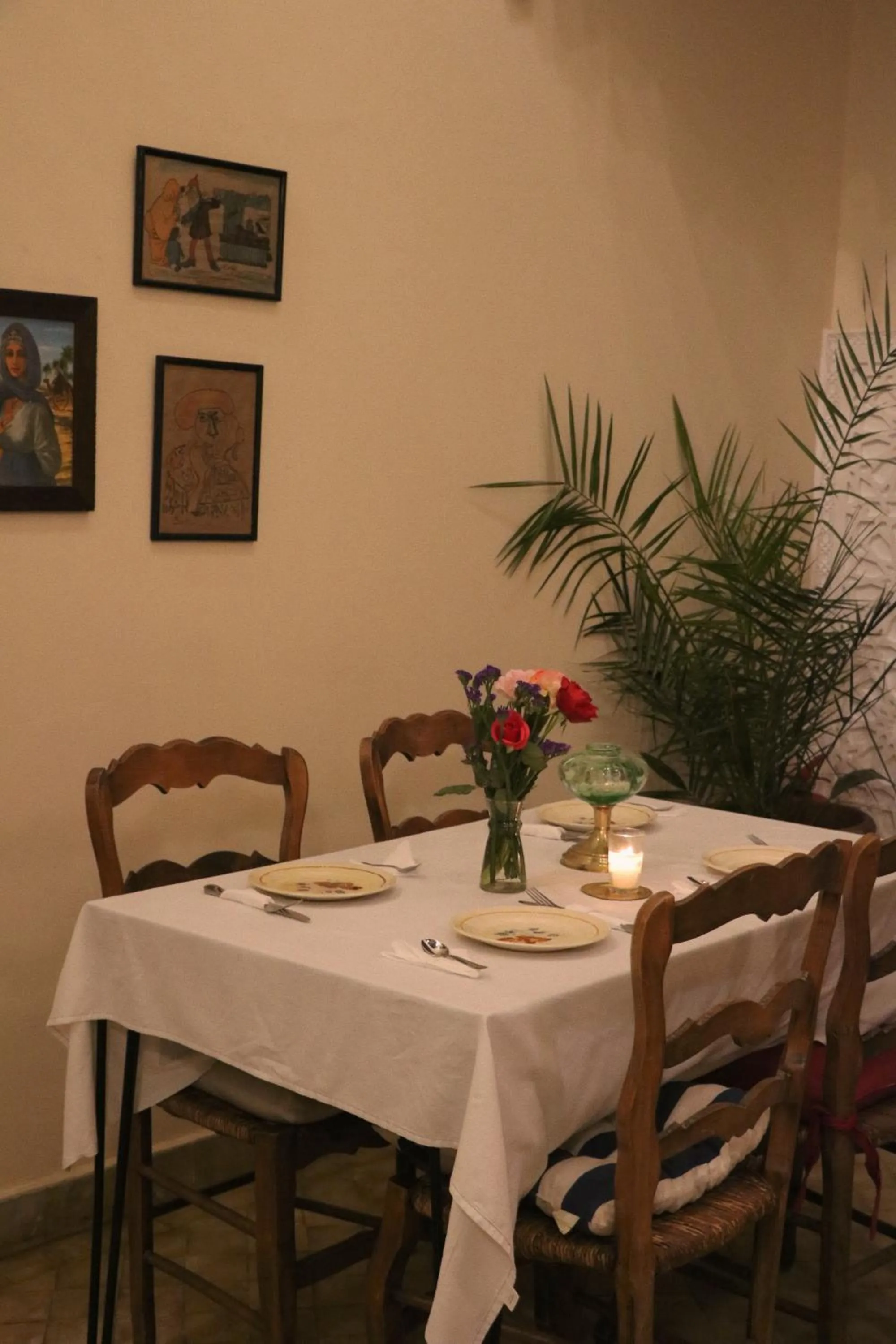 Dining area in Riad Imndi