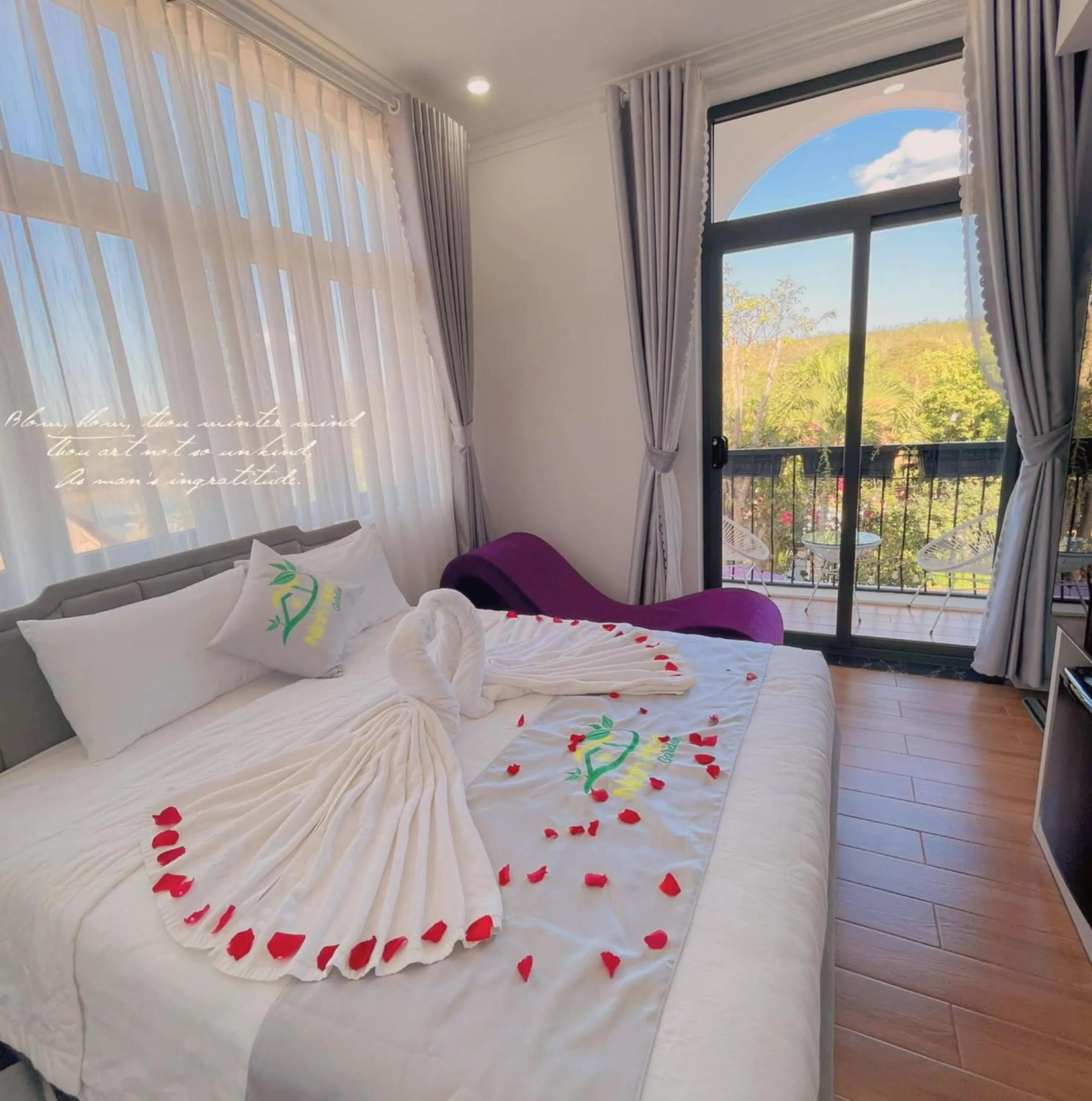 Photo of the whole room, Bed in Ninh Hoa Garden