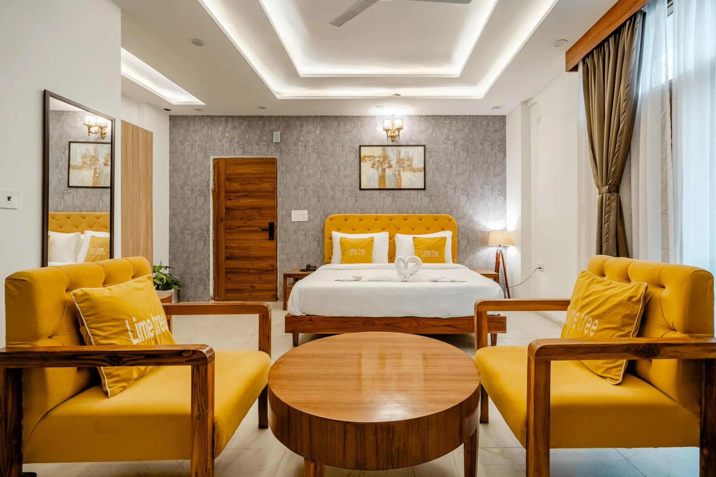 Bedroom, Bed in Lime Tree Hotels and Banquet Greater Noida