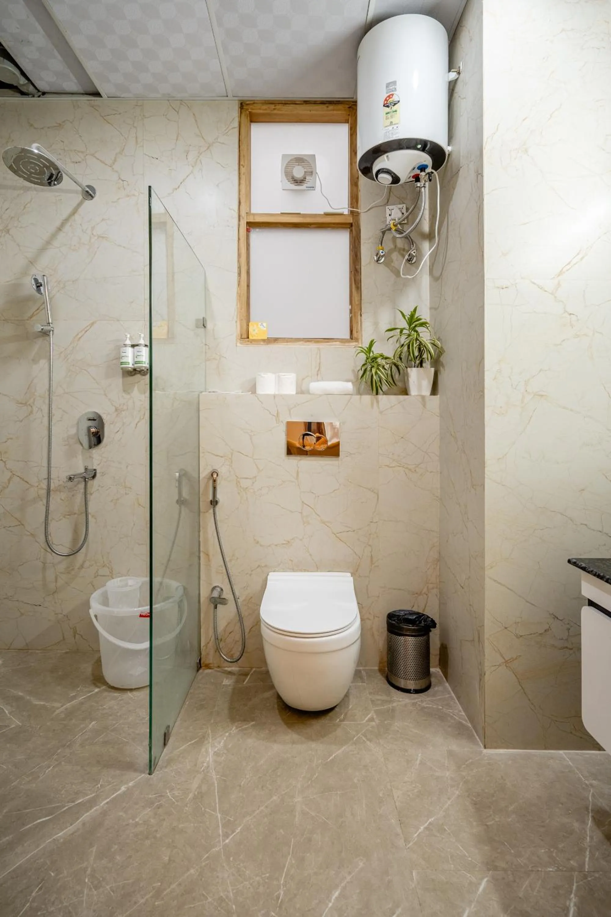 Shower in Lime Tree Hotels and Banquet Greater Noida