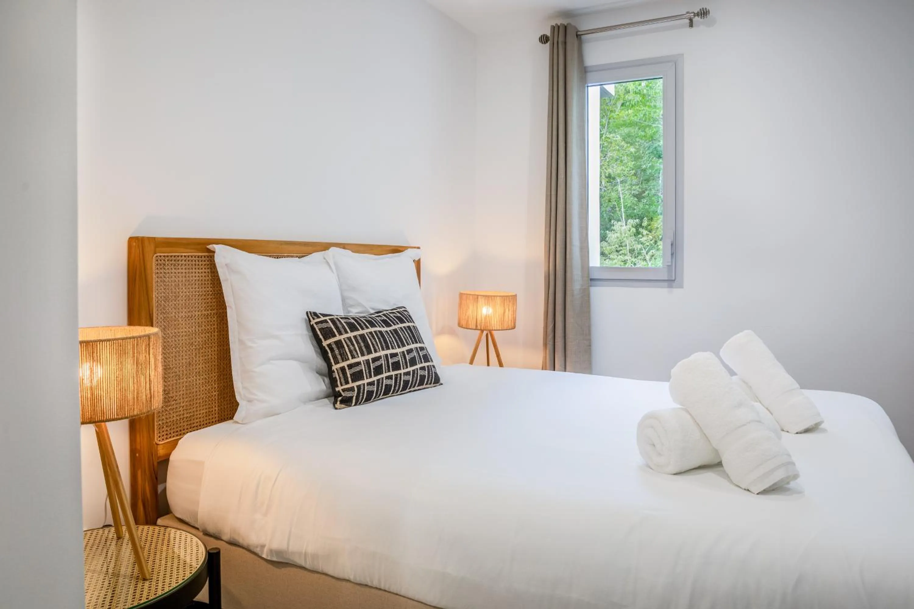 Bed in Le Domaine de l'Anse Mitan