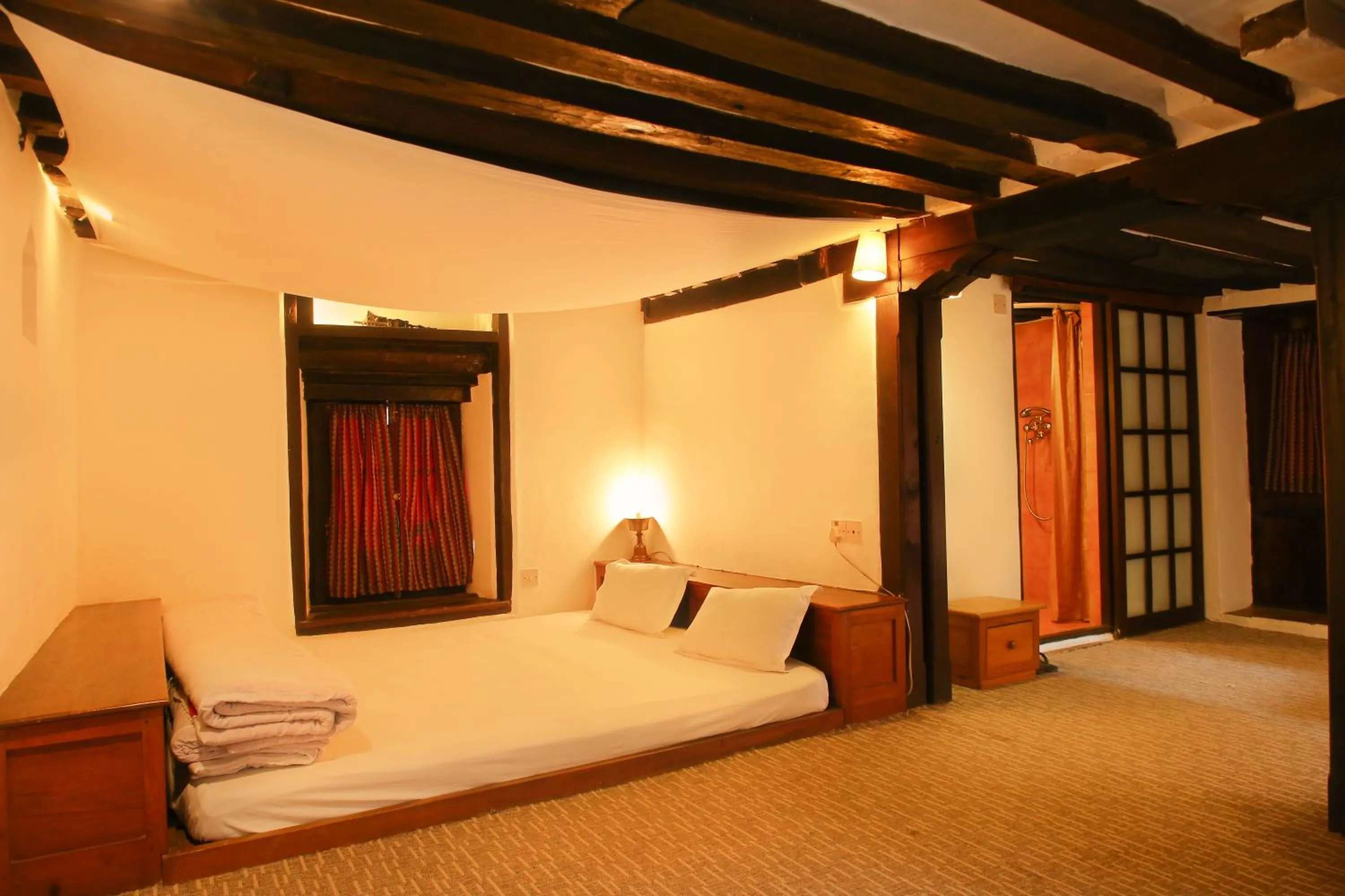 Bed in Newa Chen Historic House UNESCO