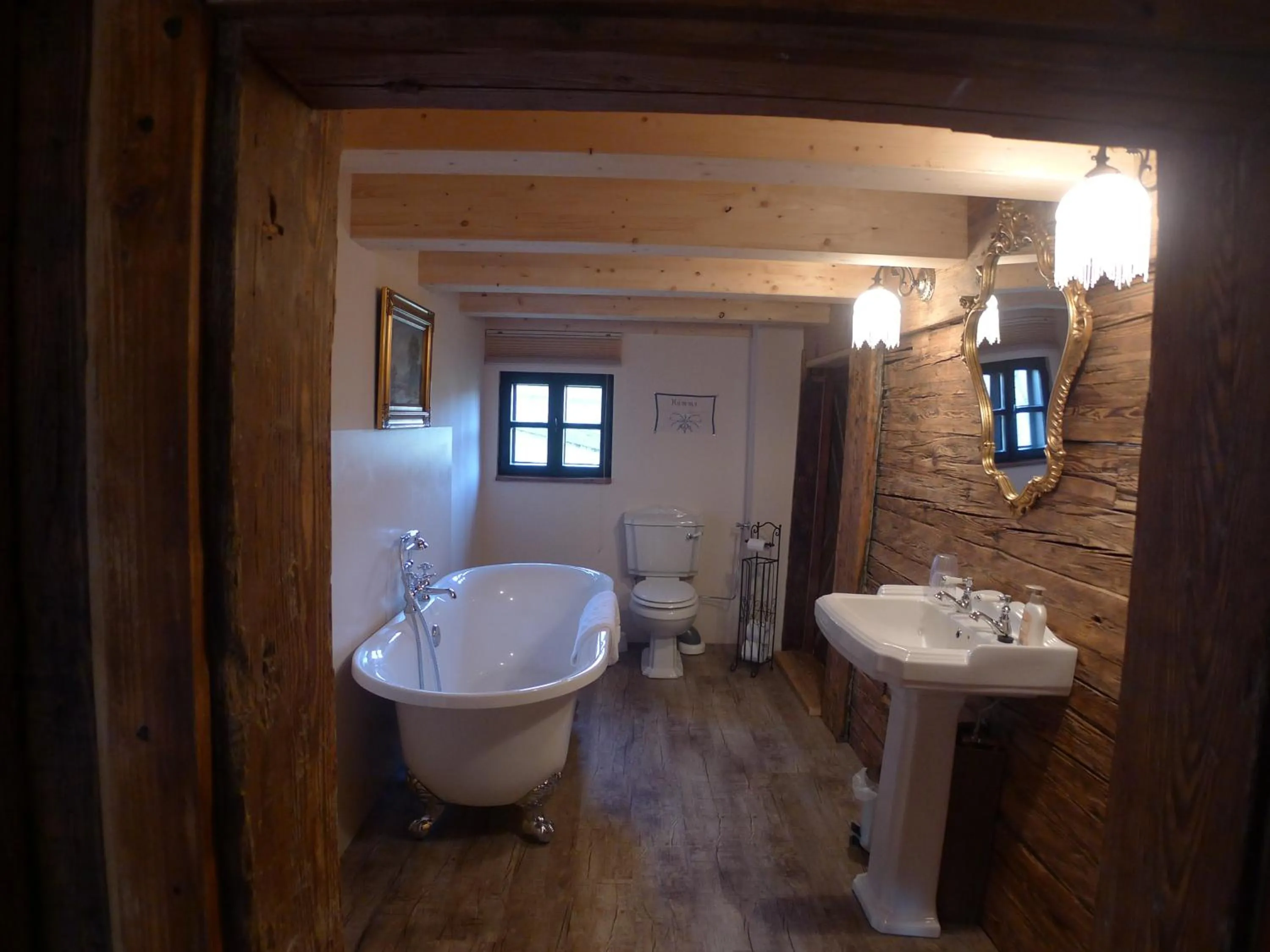 Bathroom in Heuholzmühle Privatzimmer