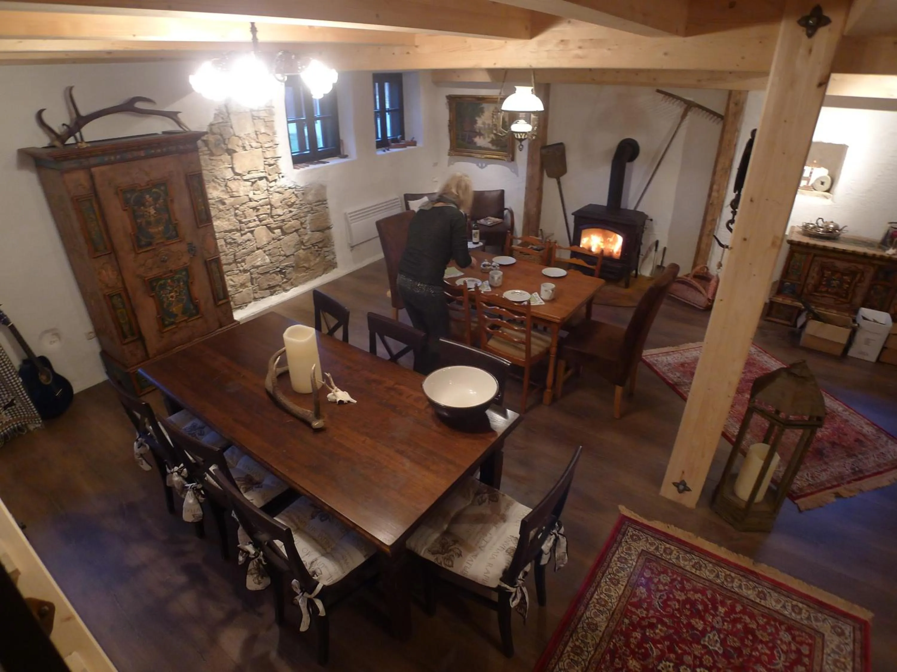 Dining area in Heuholzmühle Privatzimmer