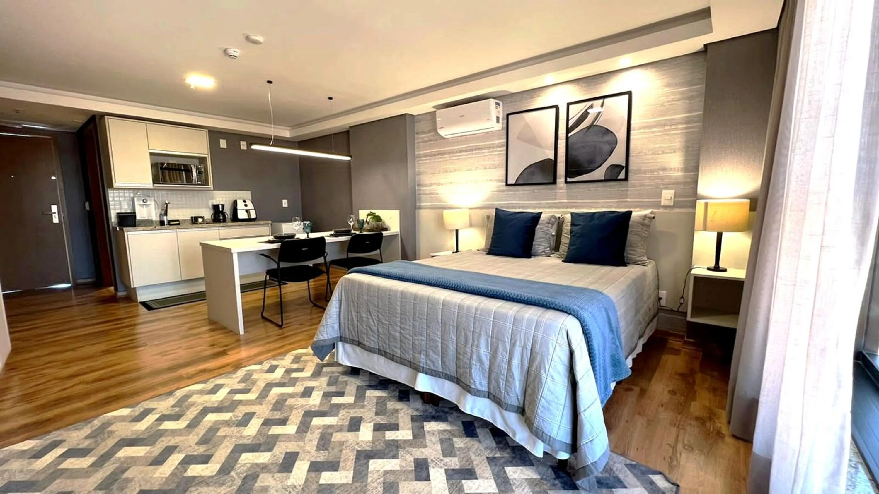 Bedroom, Bed in Hotel Flat Afonso Pena e Centro de Convenções Campo Grande