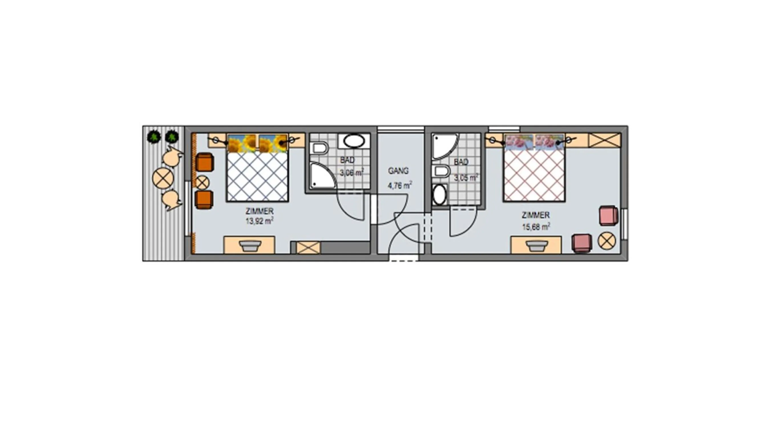Floor plan in Hotel Reichmann