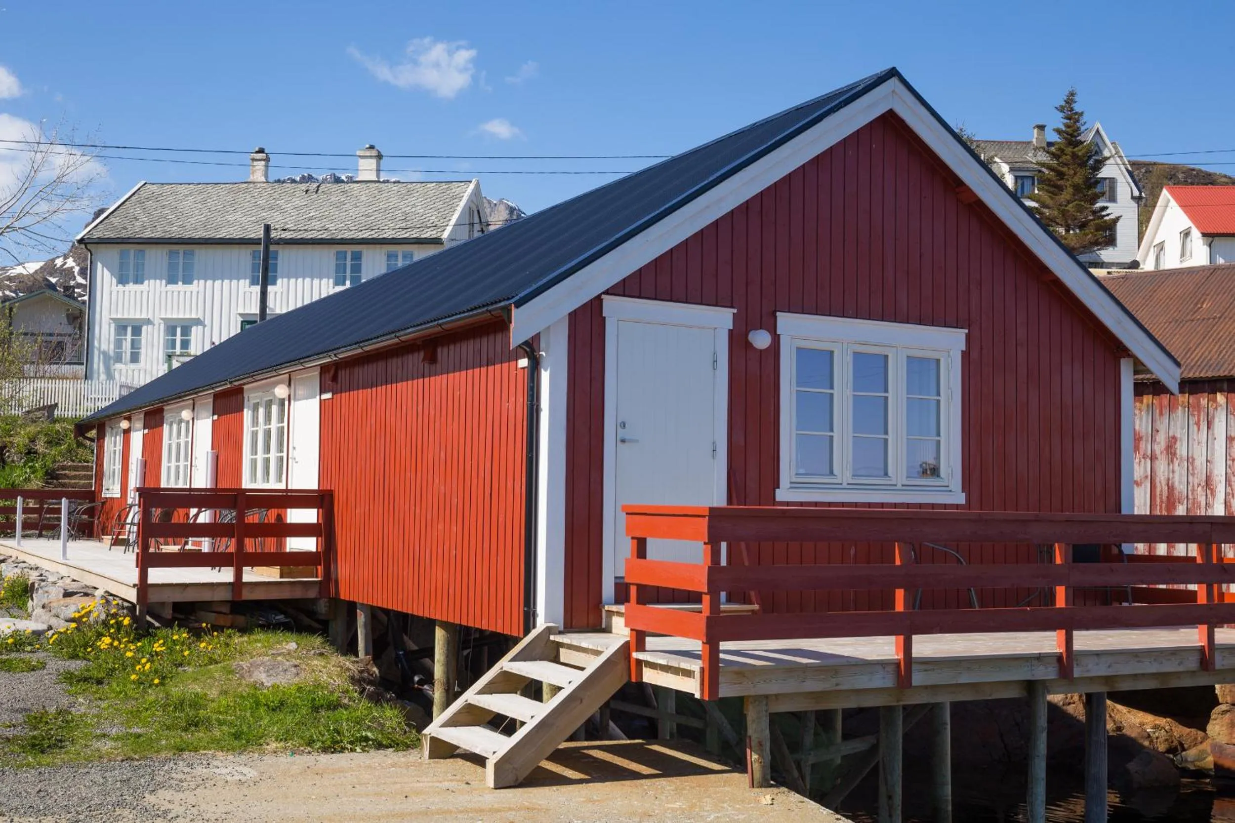 Patio in The Tide - Rorbuer