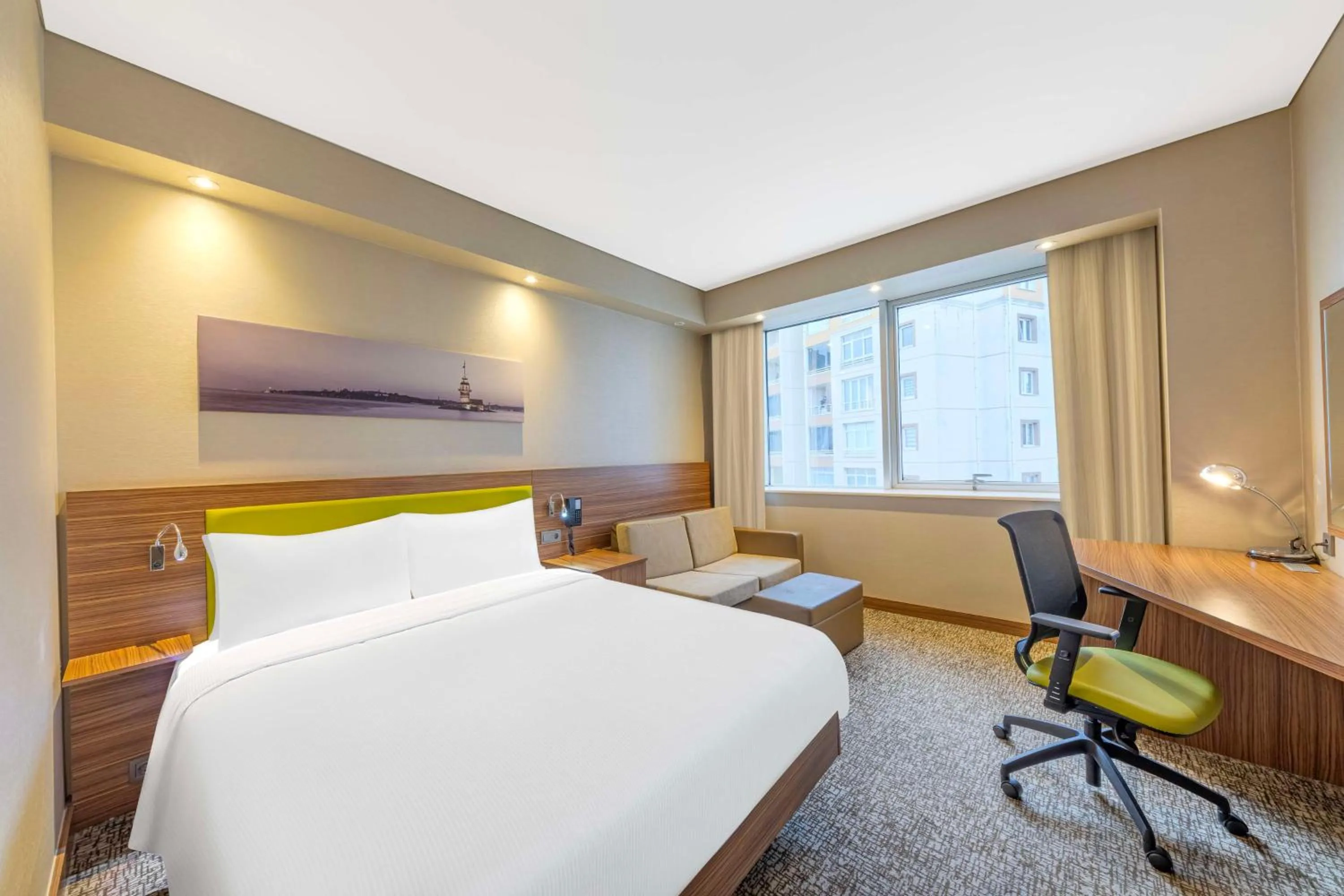Living room, Bed in Hampton by Hilton Istanbul Kayasehir