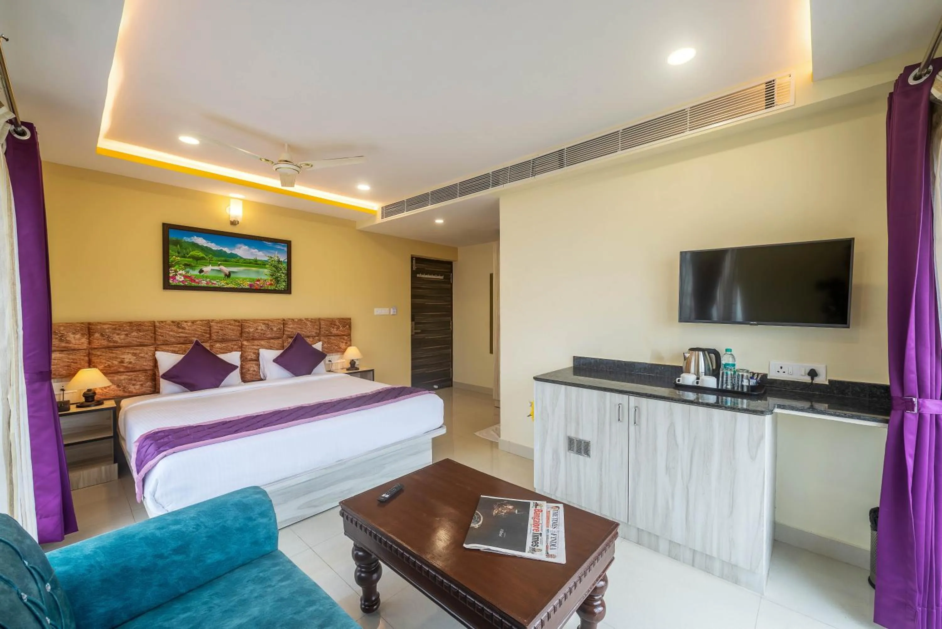 TV and multimedia, Bed in Zenith Hotels Hebbal Bangalore