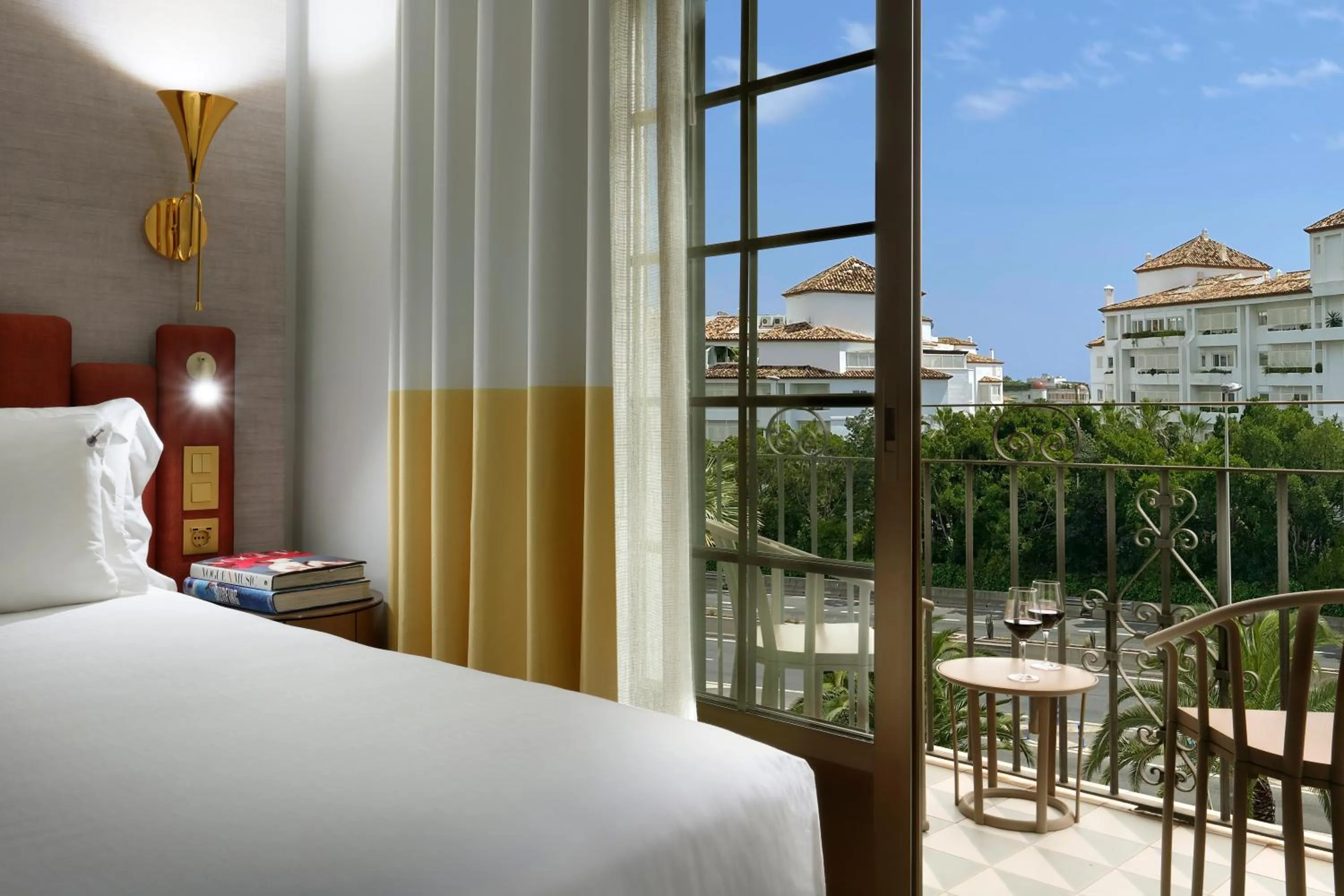 View (from property/room), Bed in Hard Rock Hotel Marbella - Puerto Banús