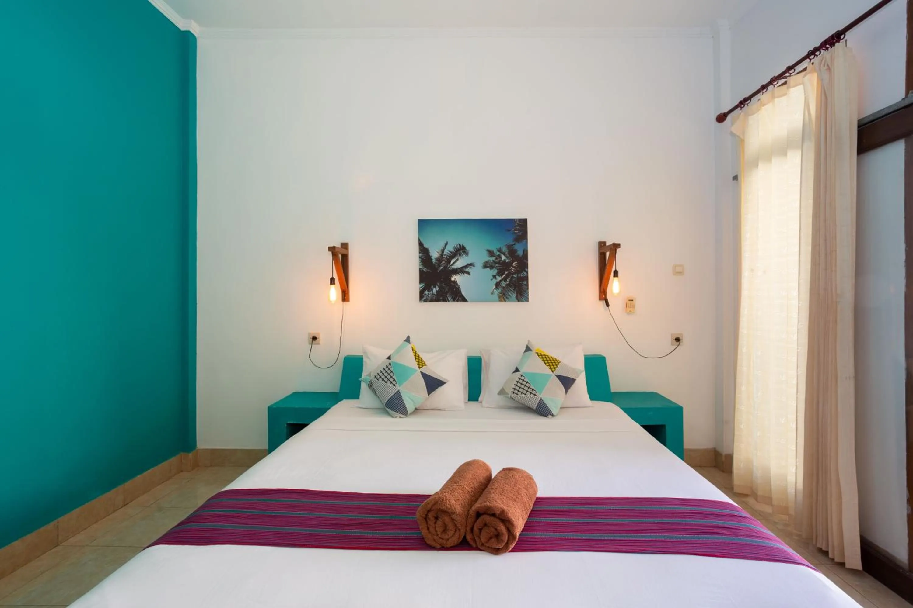 Bed in Kidi's Lodge Gilitrawangan