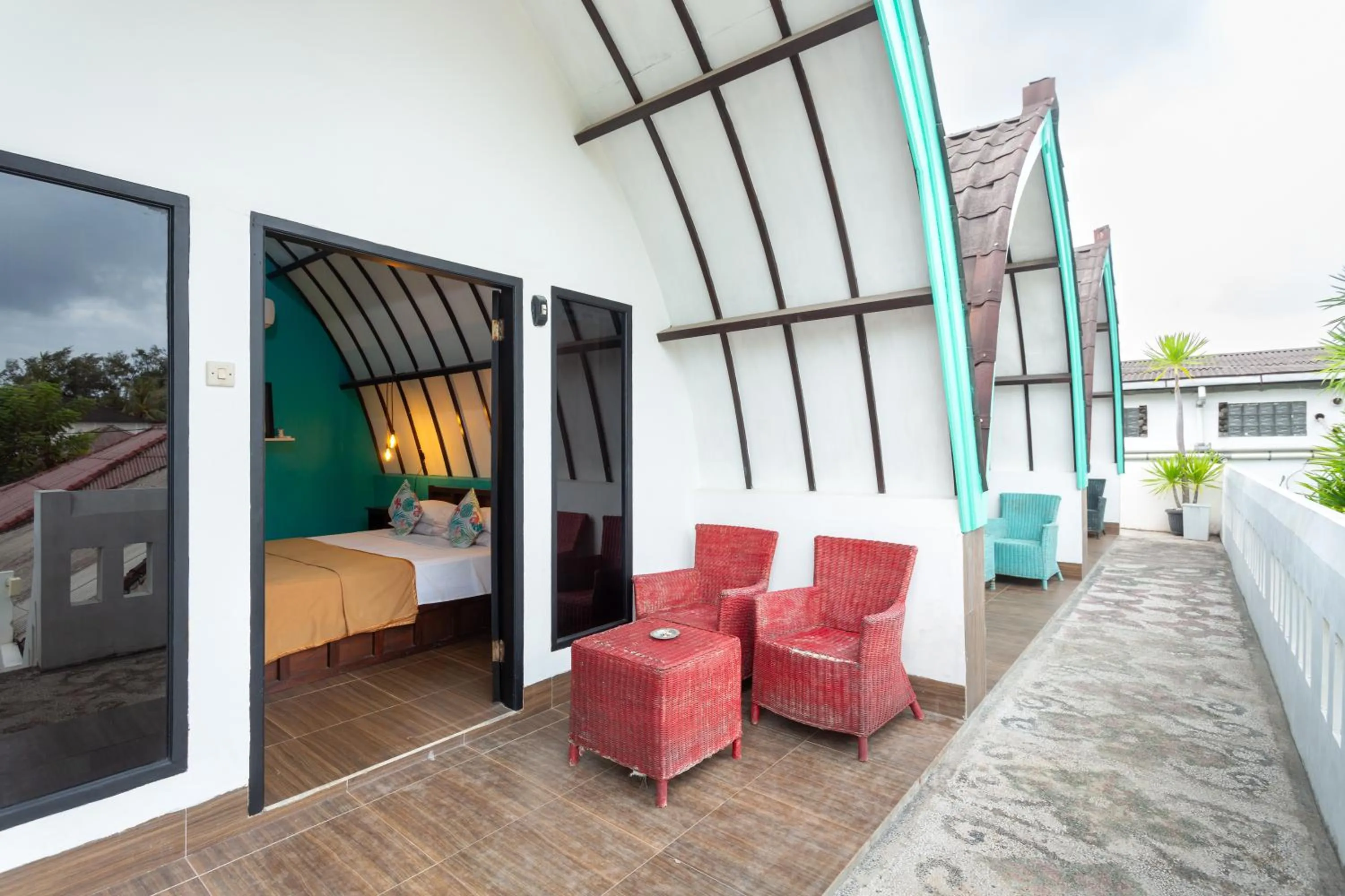 Garden view in Kidi's Lodge Gilitrawangan