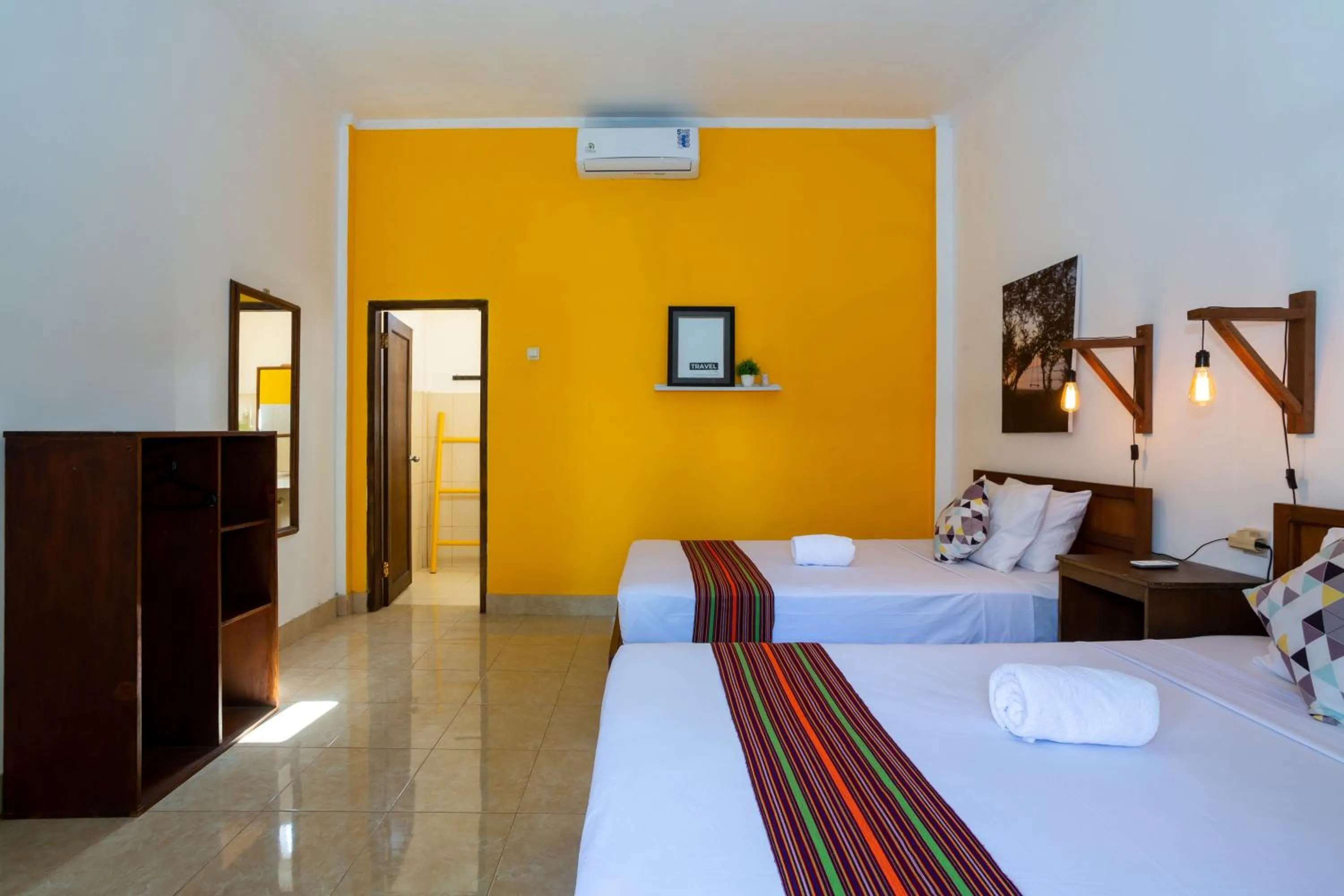 Bed in Kidi's Lodge Gilitrawangan