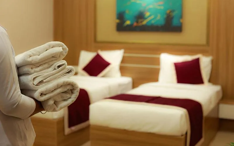 Bed in Hotel Emirates