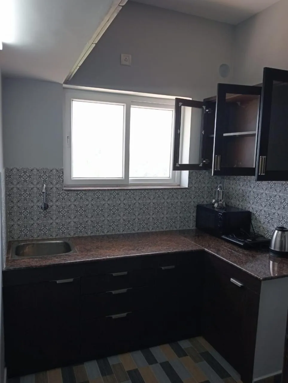 Kitchen or kitchenette in Season 4 Residences - 1BHK furnished apartments (near Apollo Proton, Tidal park)