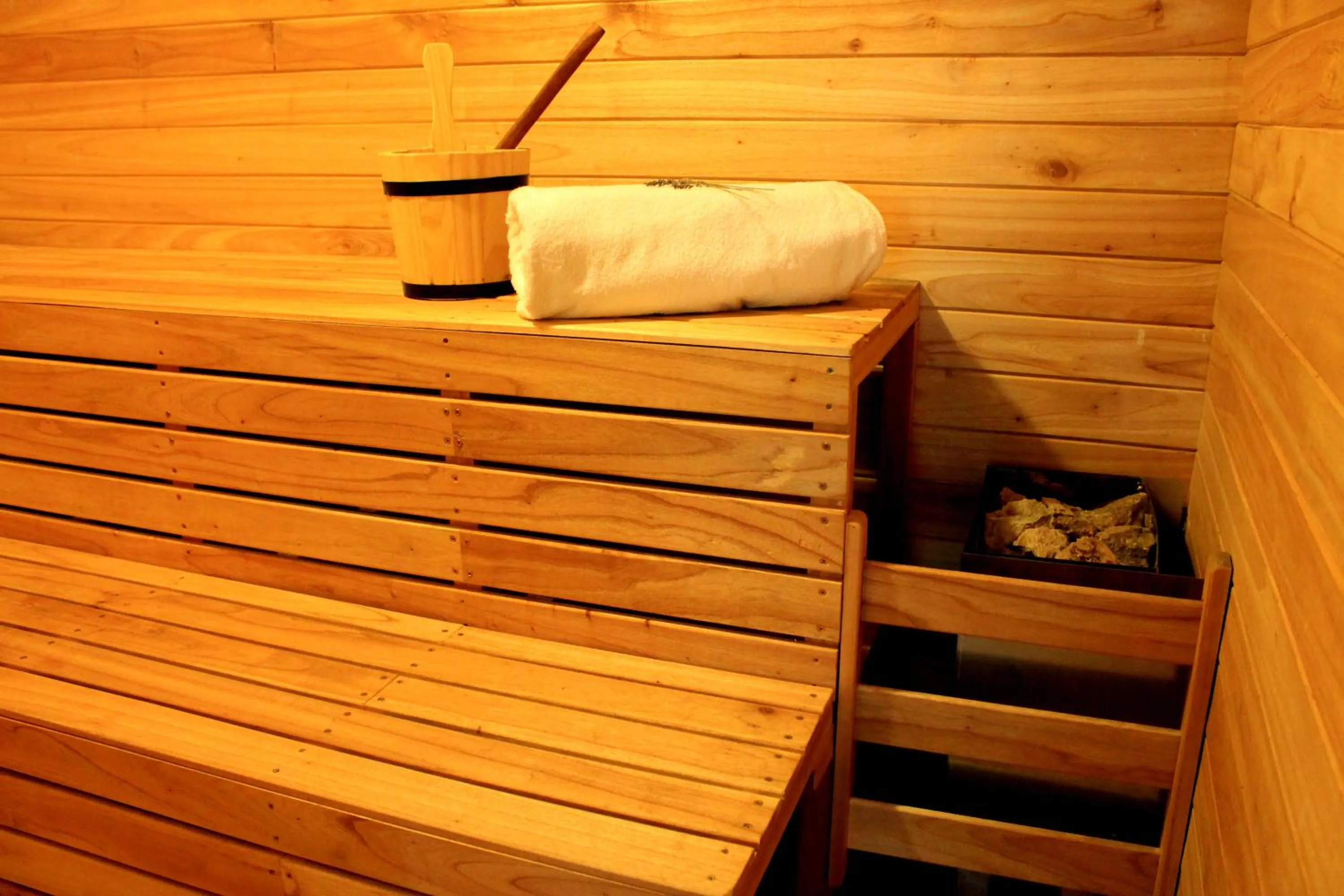 Sauna in Los Robles Apart & Spa