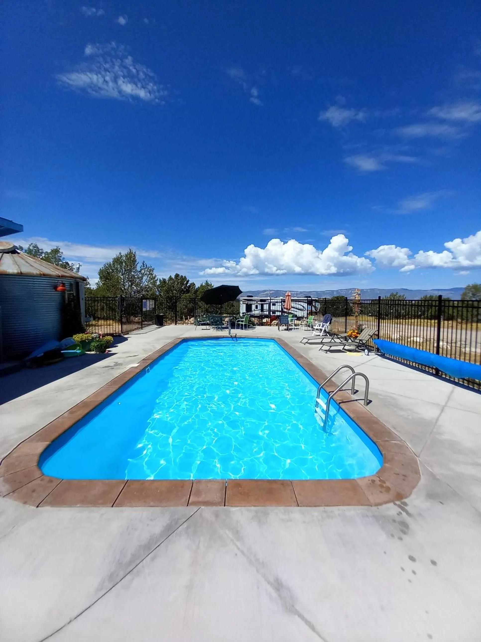 Swimming pool in The Harmony Studio at Wind Walker Homestead