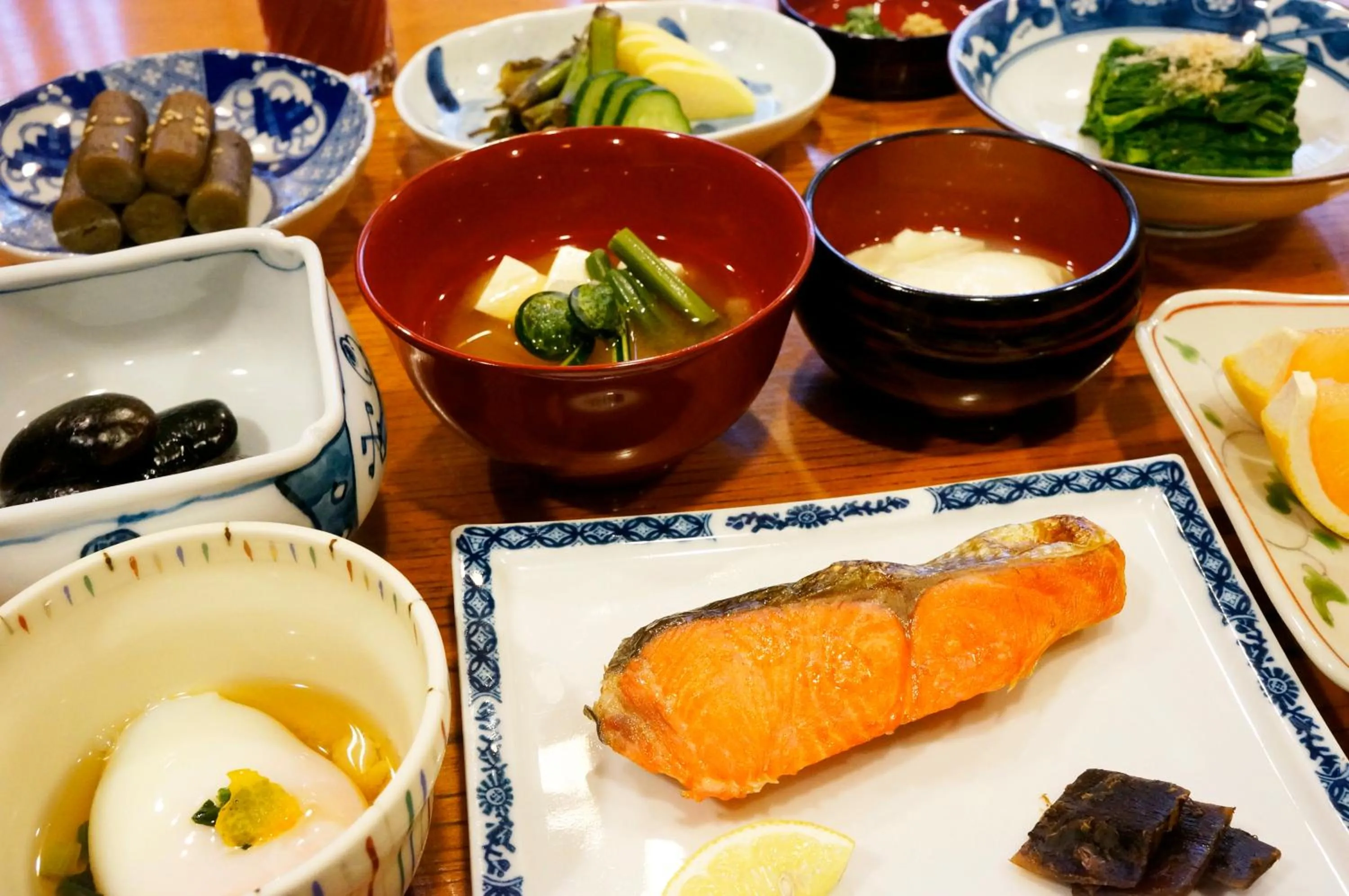 Asian breakfast in Sumiyosiya Ryokan