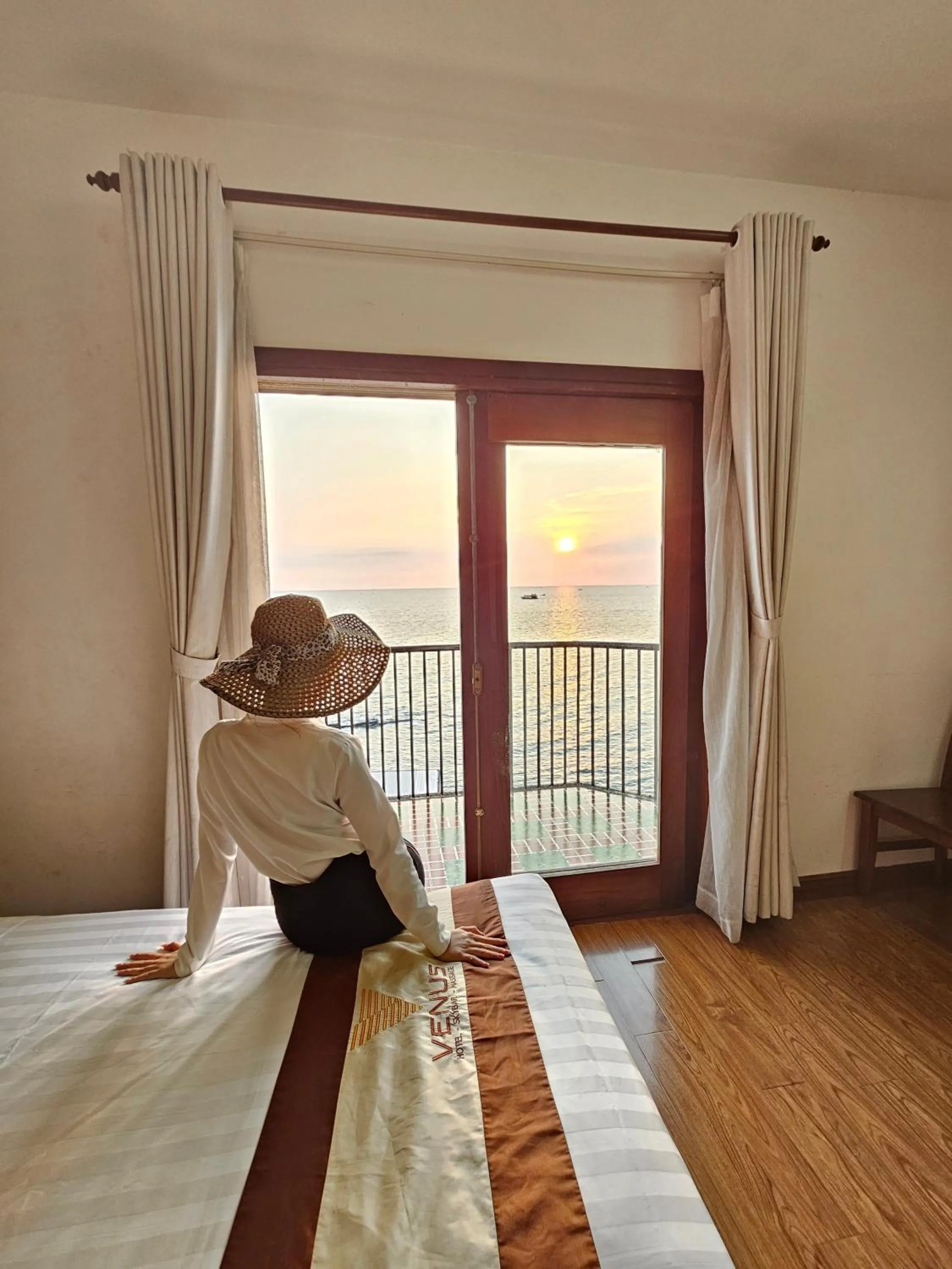 View (from property/room), Bed in Venus Phu Quoc Hotel