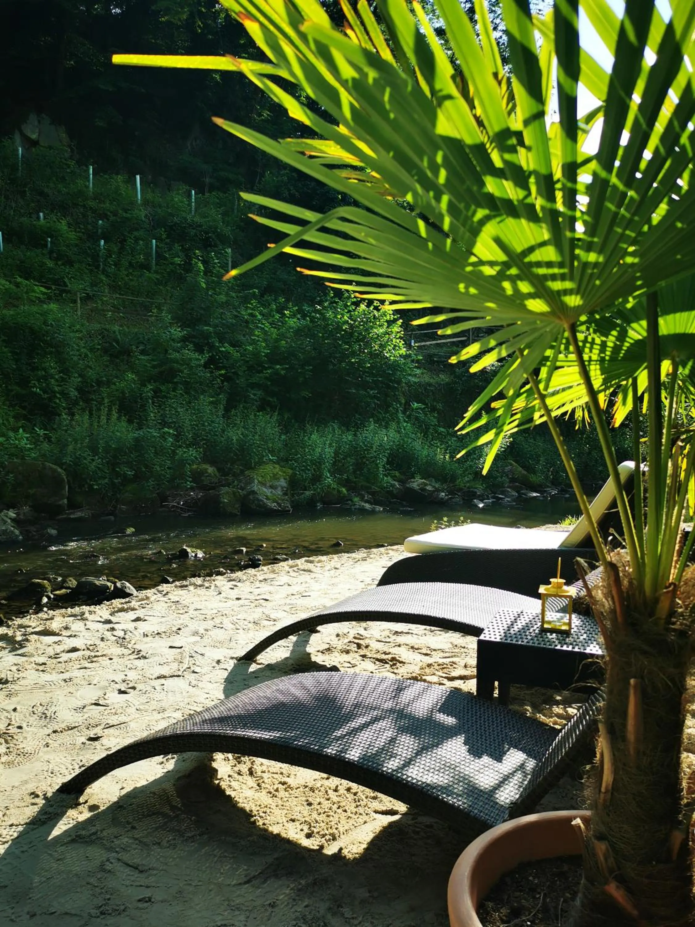 sunbed in Fuchs'sche Mühle