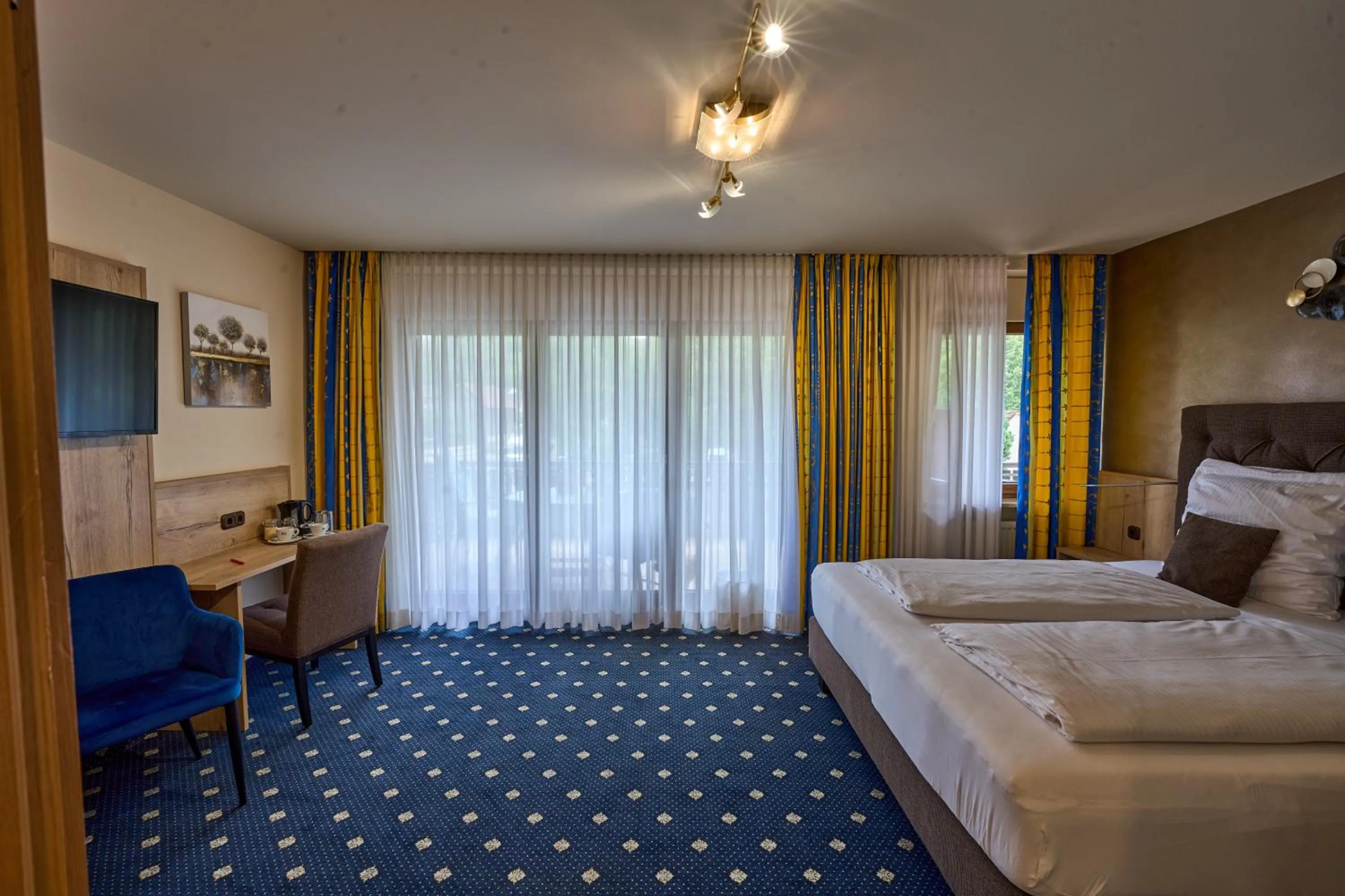 Photo of the whole room, Bed in Gästehaus Forellenhof