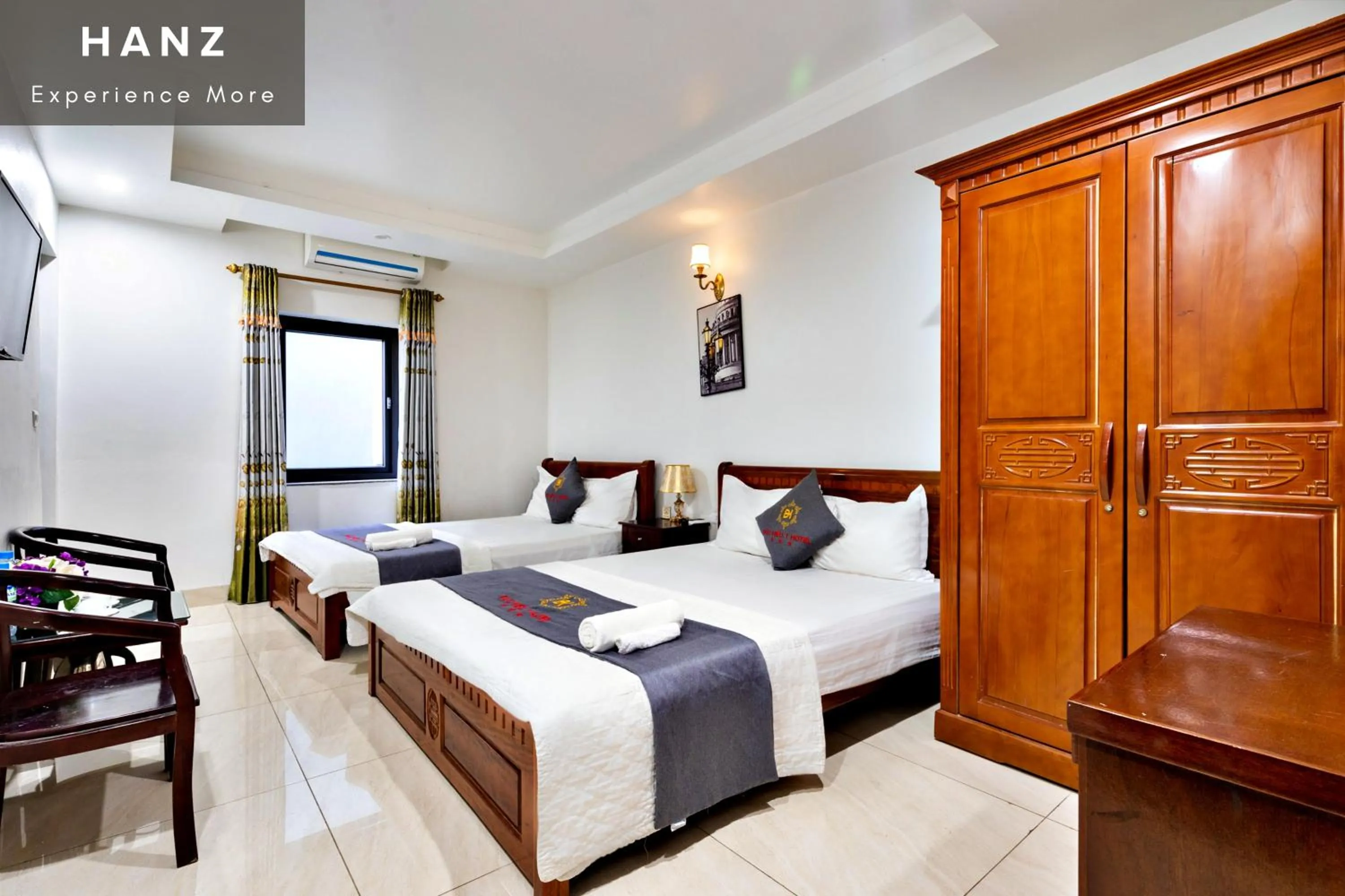 Bed in HANZ Duc Hieu 1 Hotel