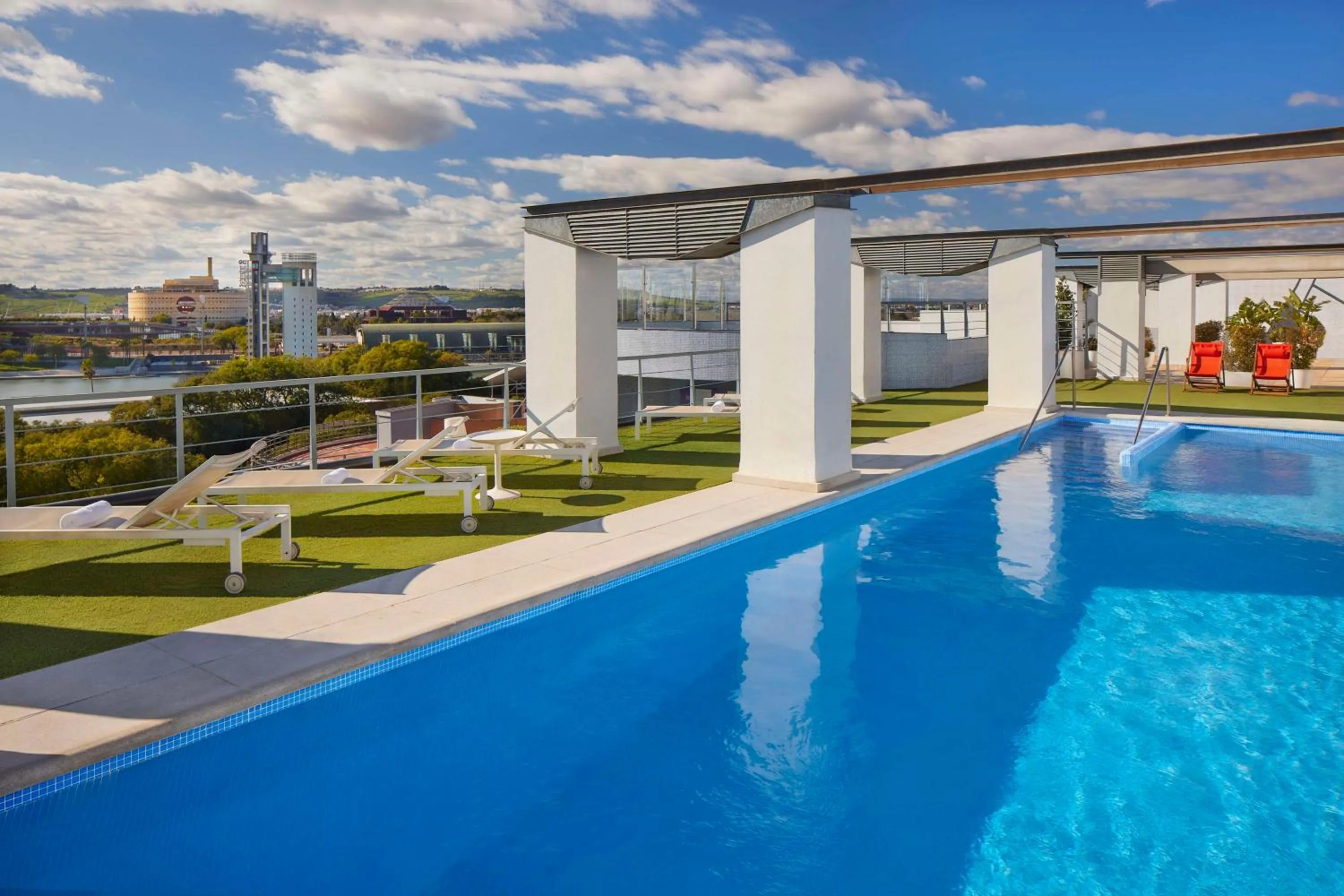 Pool view in NH Sevilla Plaza de Armas