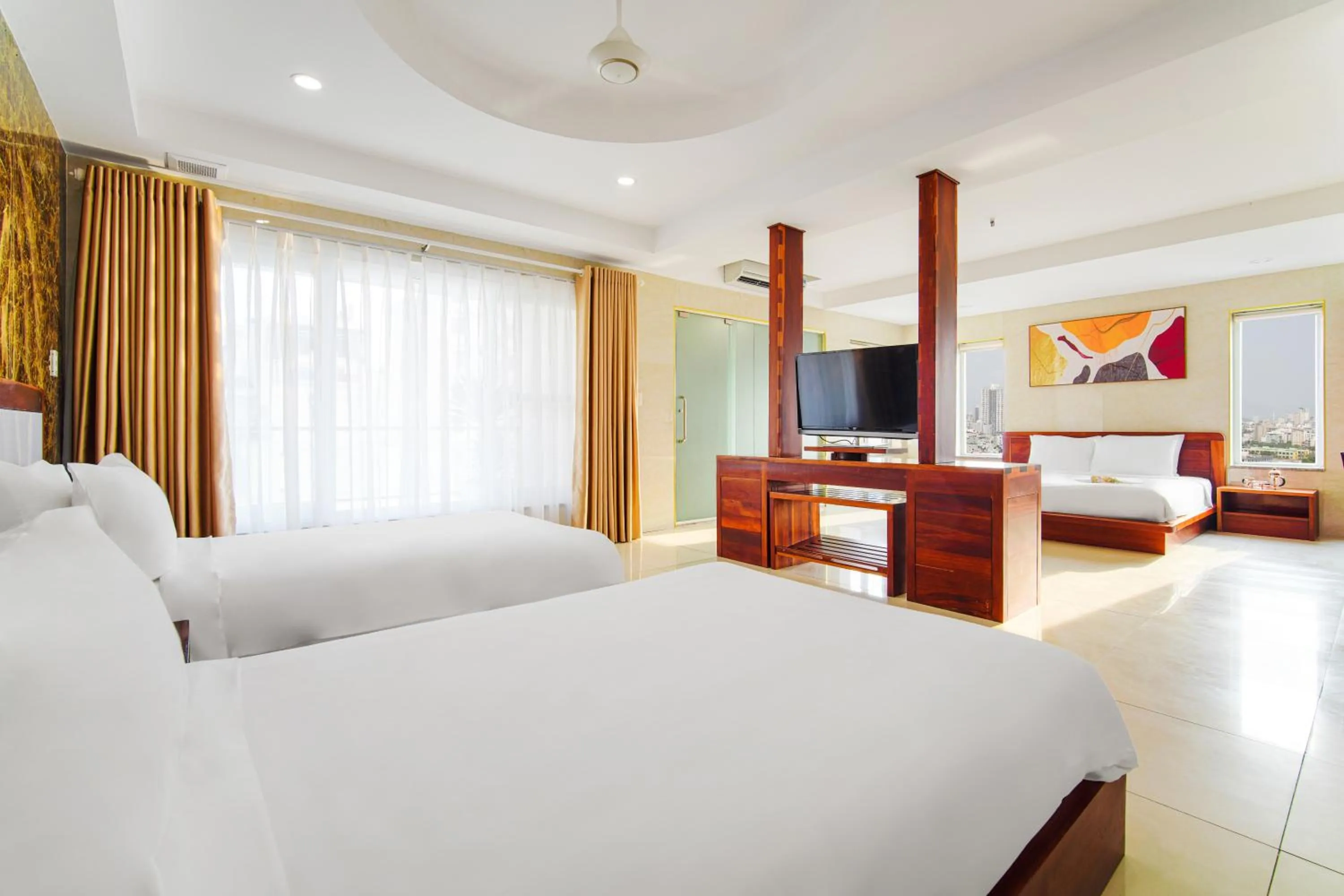 Communal lounge/ TV room, Bed in Hotel Soco